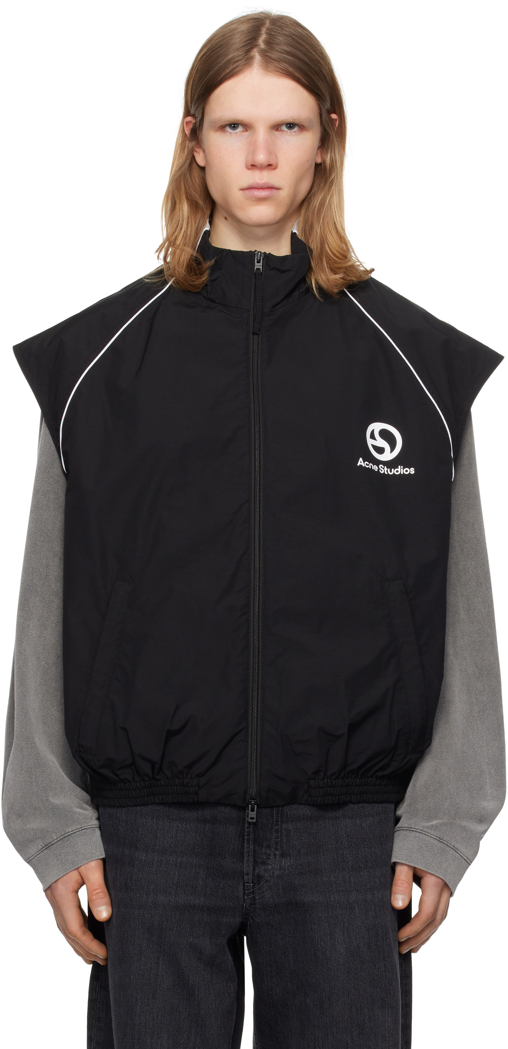 【ACNE STUDIOS】ブラック Gillet ベスト ACNE STUDIOS】ブラック Gillet ベスト ACNE STUDIOS】ブラック Gillet