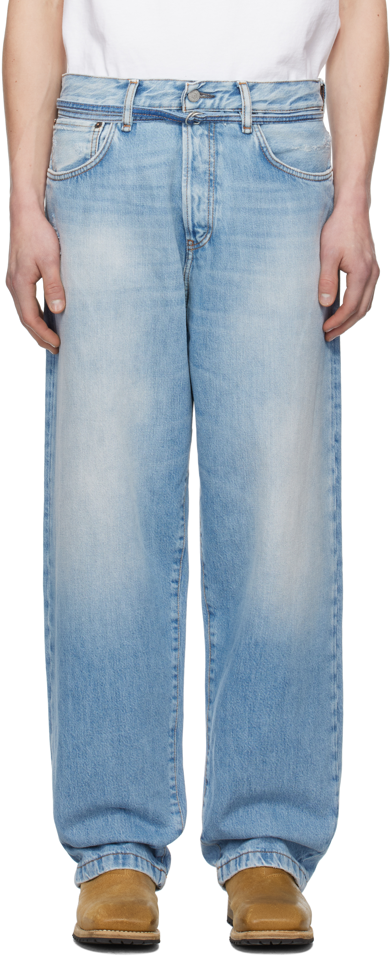 Acne Studios Blue Loose-fit 1991 Toj Jeans In 228 Light Blue
