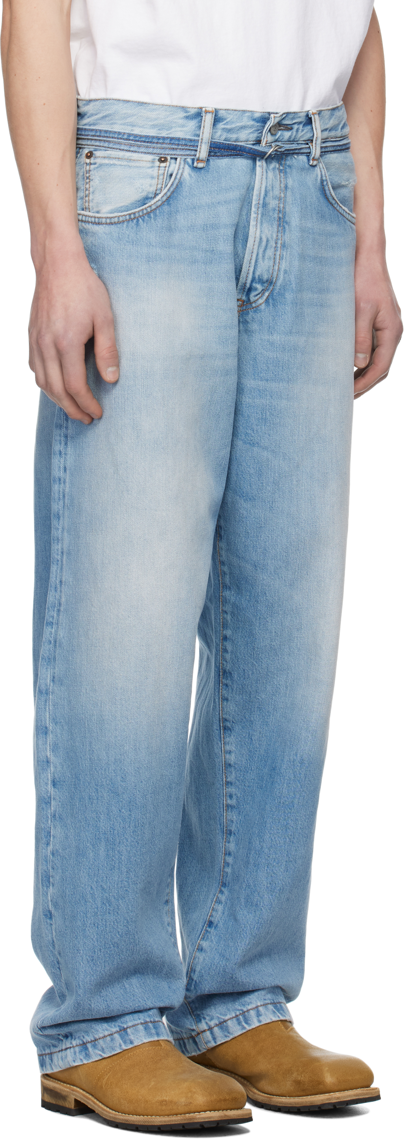 Acne Studios Blue Loose-fit 1991 Toj Jeans In 228 Light Blue