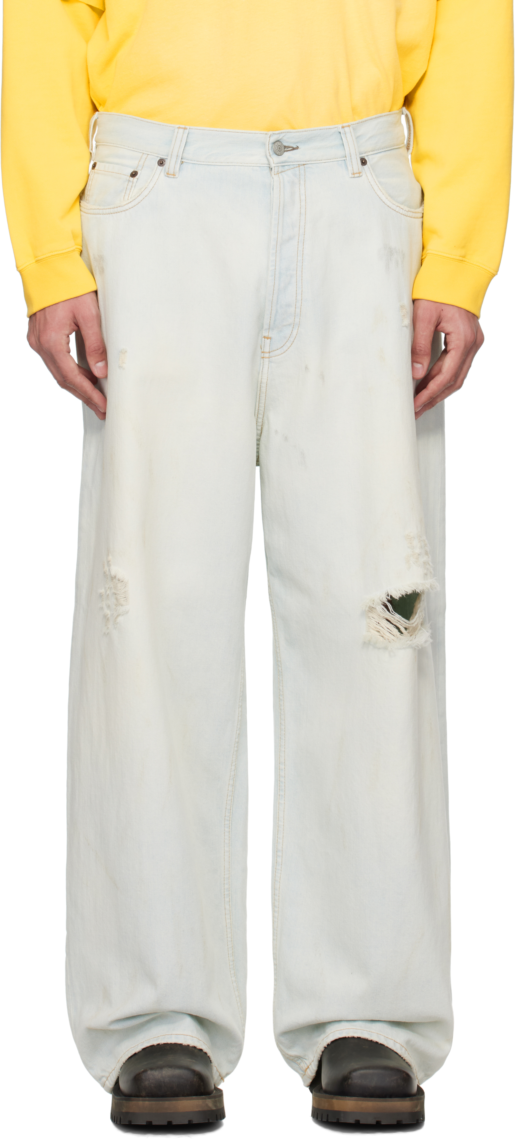 Acne Studios: Blue Super Baggy Fit 2023M Jeans | SSENSE