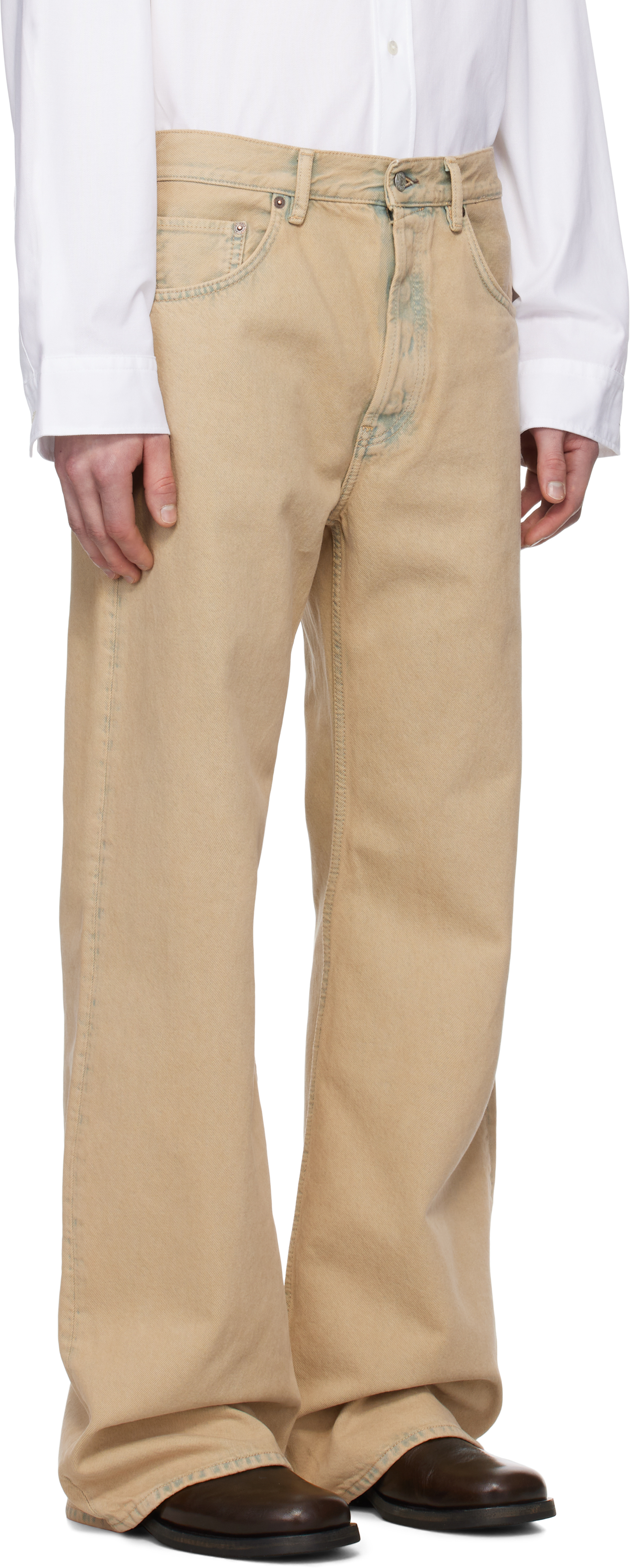 Acne Studios 1991 Toj Straight Denim Jean In 14l Light Sand