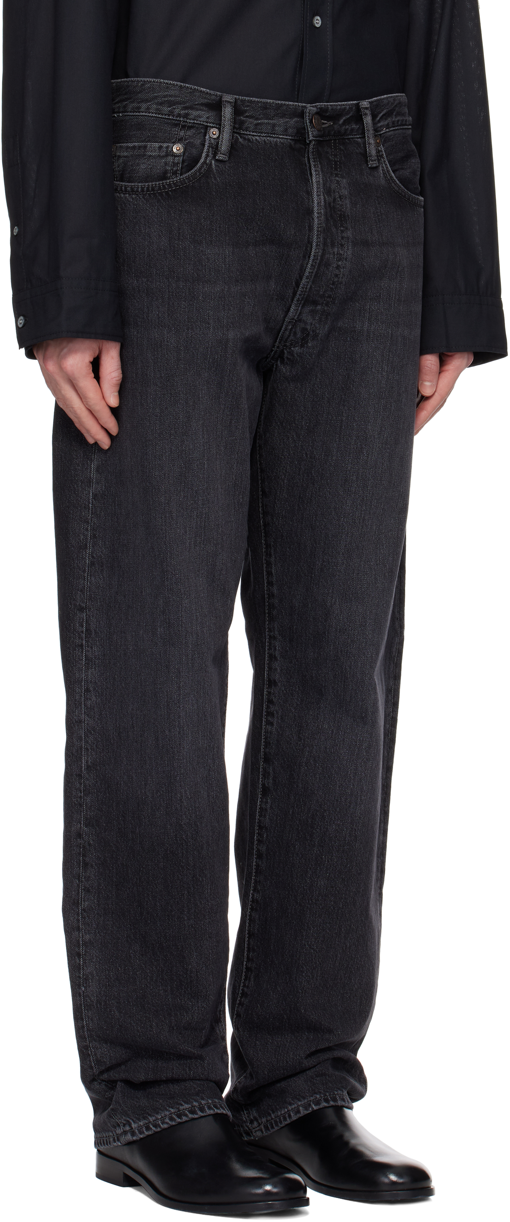 Acne Studios Black Baggy Fit 1981m Jeans In 900 Black