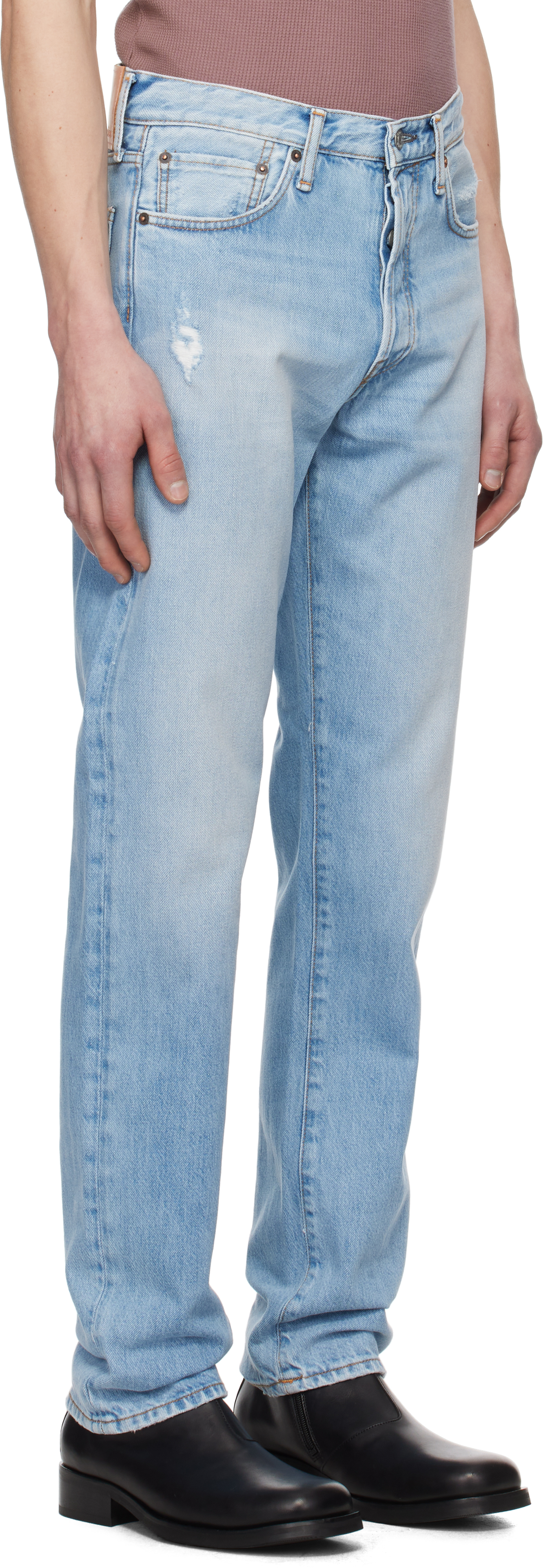 Acne Studios Blue Regular Fit 1996 Jeans In 228 Light Blue