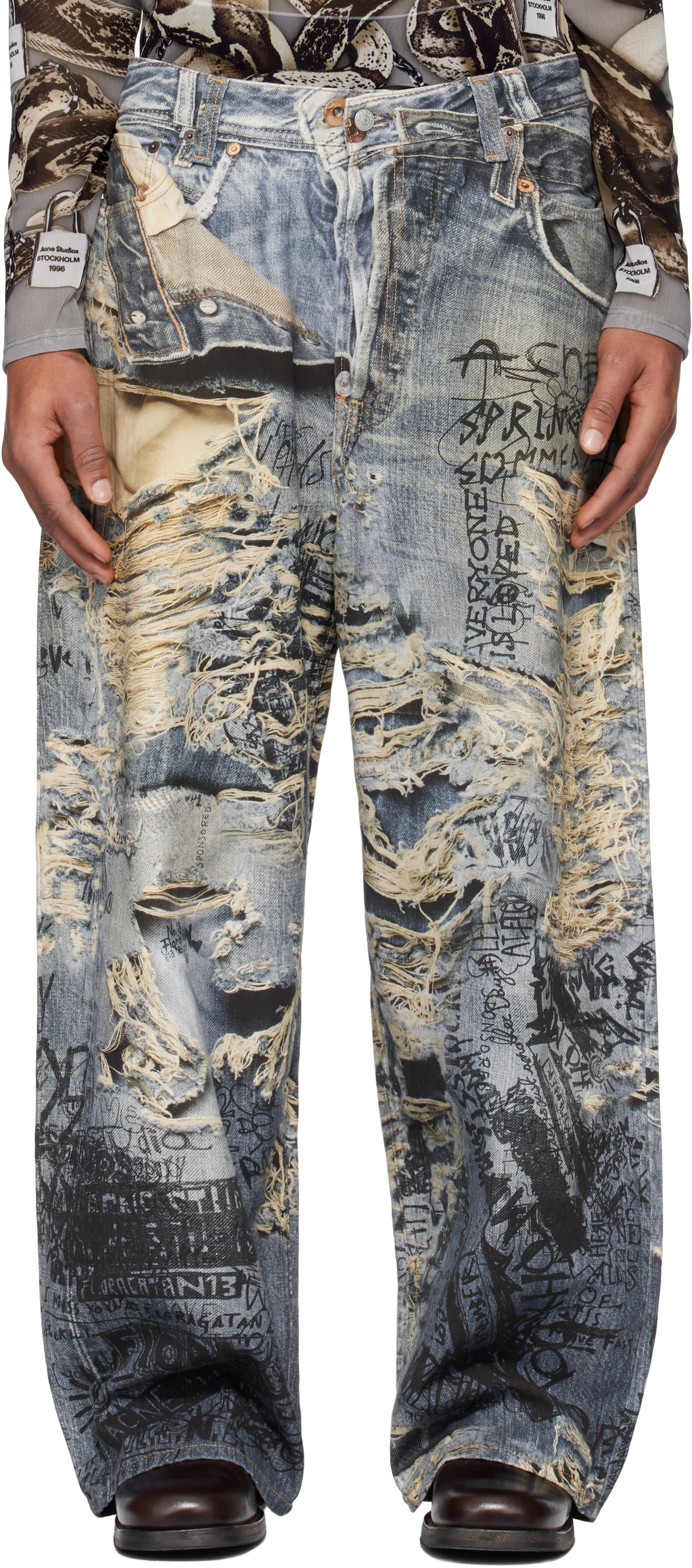 Acne Studios Blue Super Baggy Fit 2023 Jeans from SSENSE GLOBAL