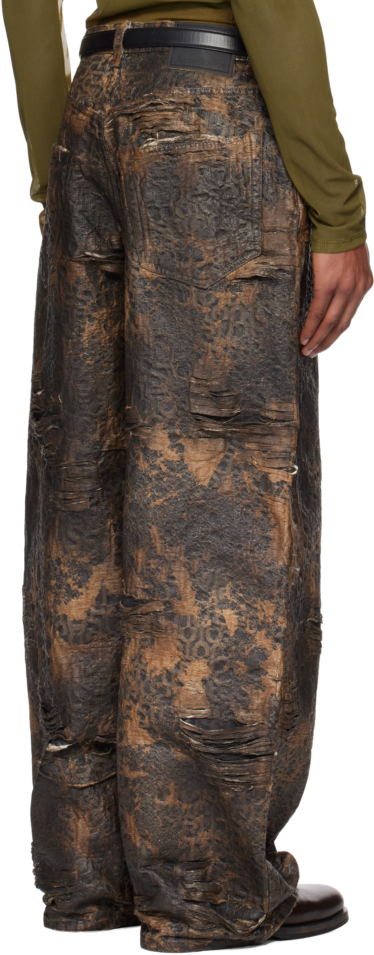 Acne Studios Brown Super Baggy Fit 2023 Jeans In 700 Brown