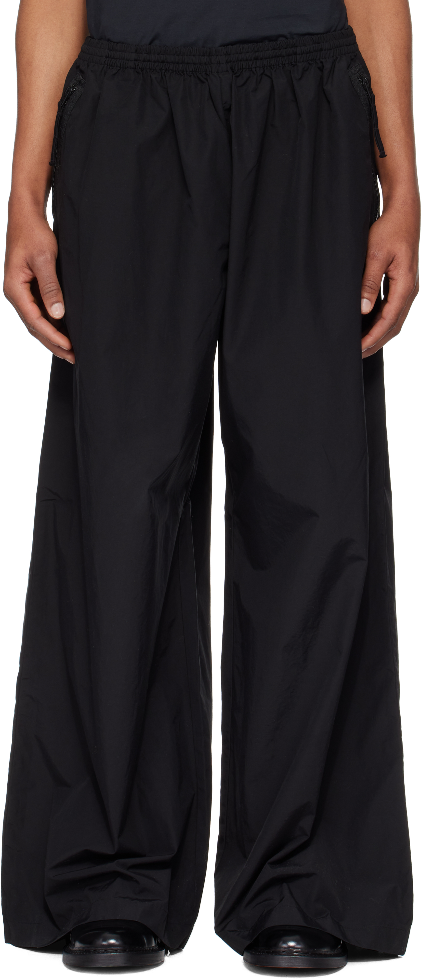 Acne Studios Black Relaxed Fit Trousers In 900 Black