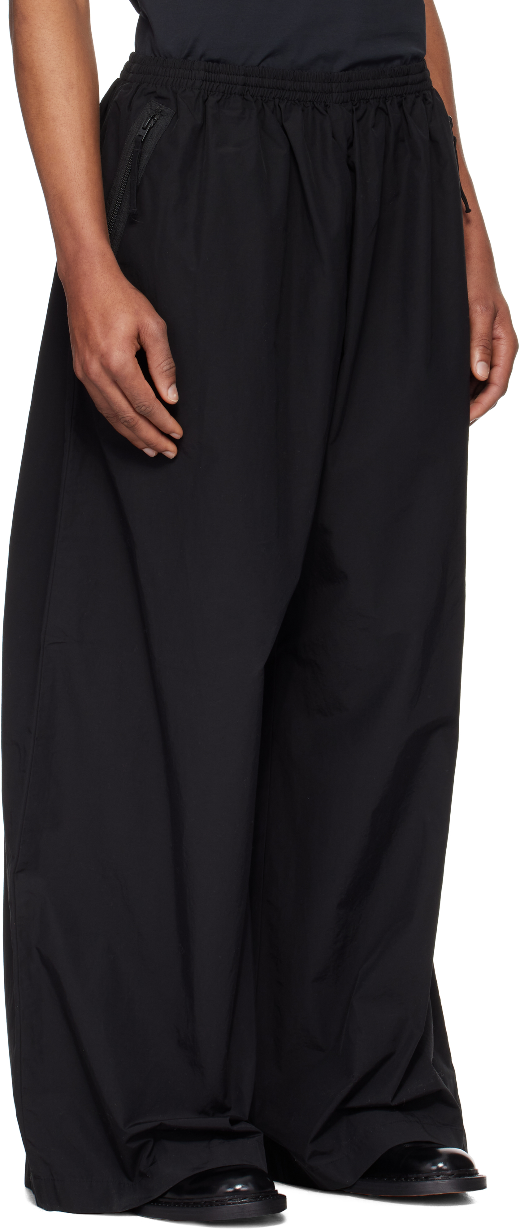 Acne Studios Black Relaxed Fit Trousers In 900 Black