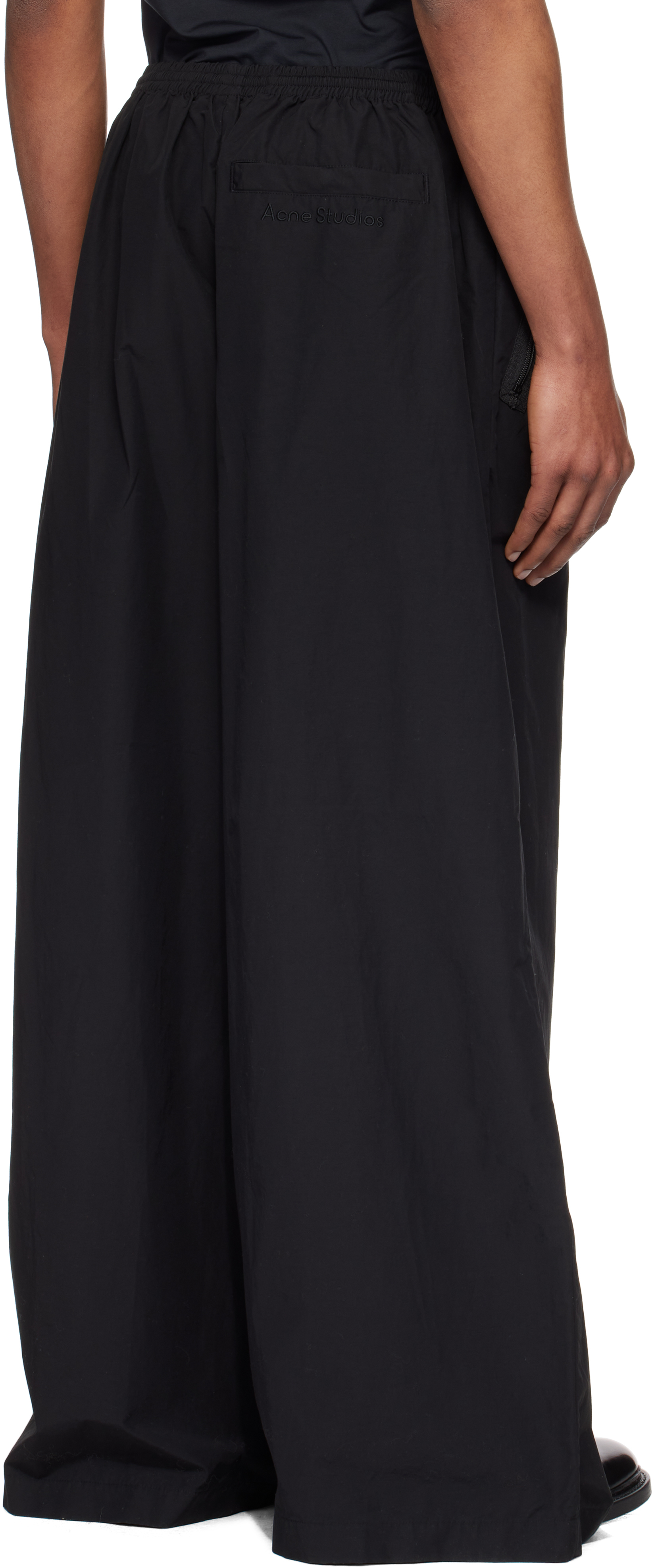 Acne Studios Black Relaxed Fit Trousers In 900 Black