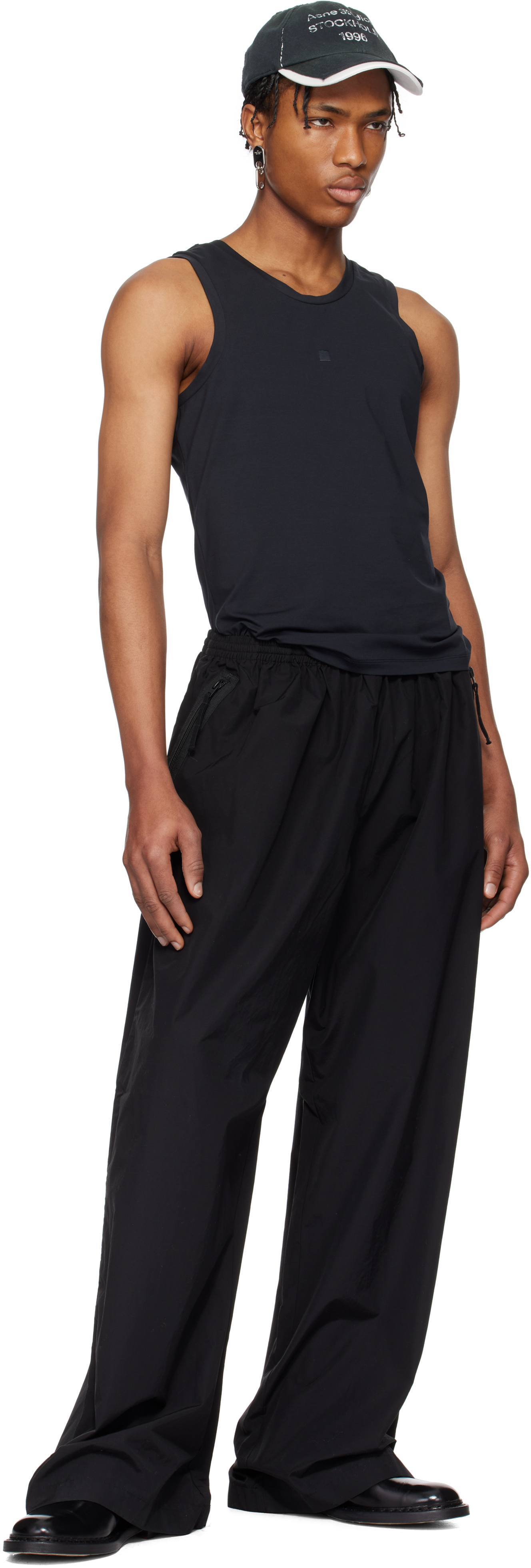 Acne Studios Black Relaxed Fit Trousers In 900 Black