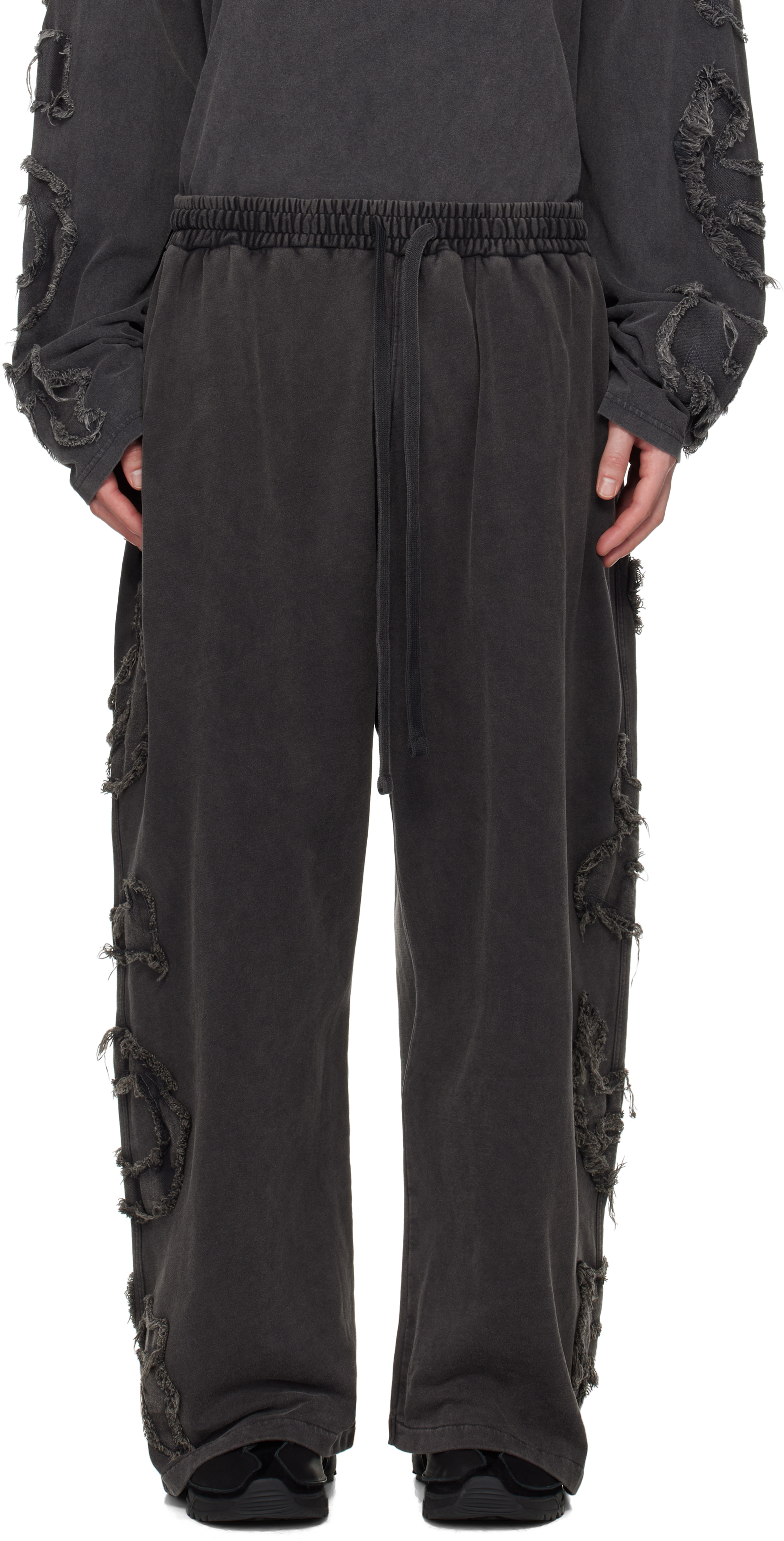 Gray Logo Cargo Lounge Pants