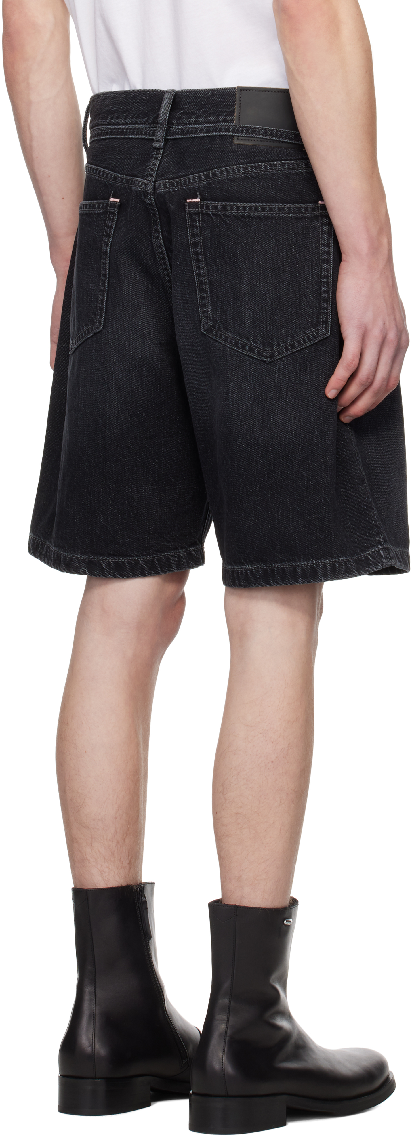 ACNE STUDIOS BLACK LOOSE FIT DENIM SHORTS