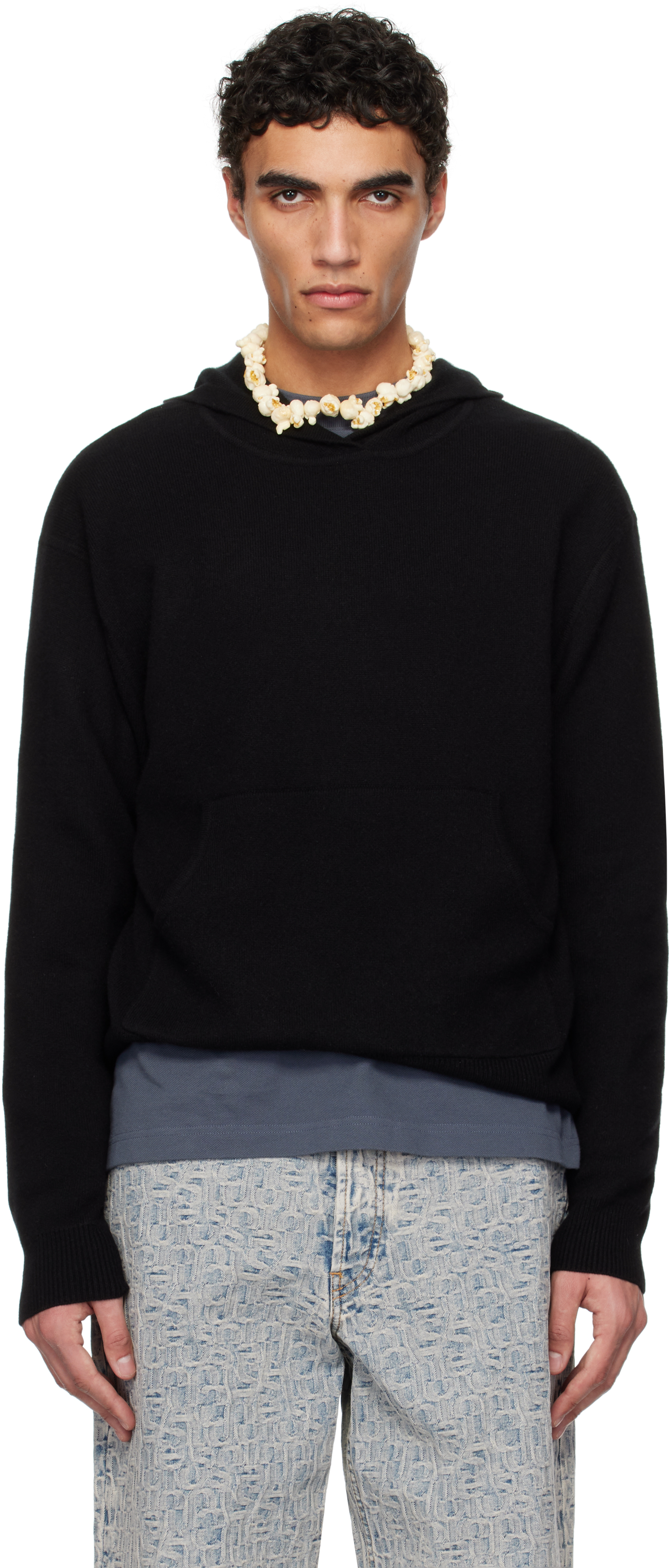 Black Cashmere Hoodie