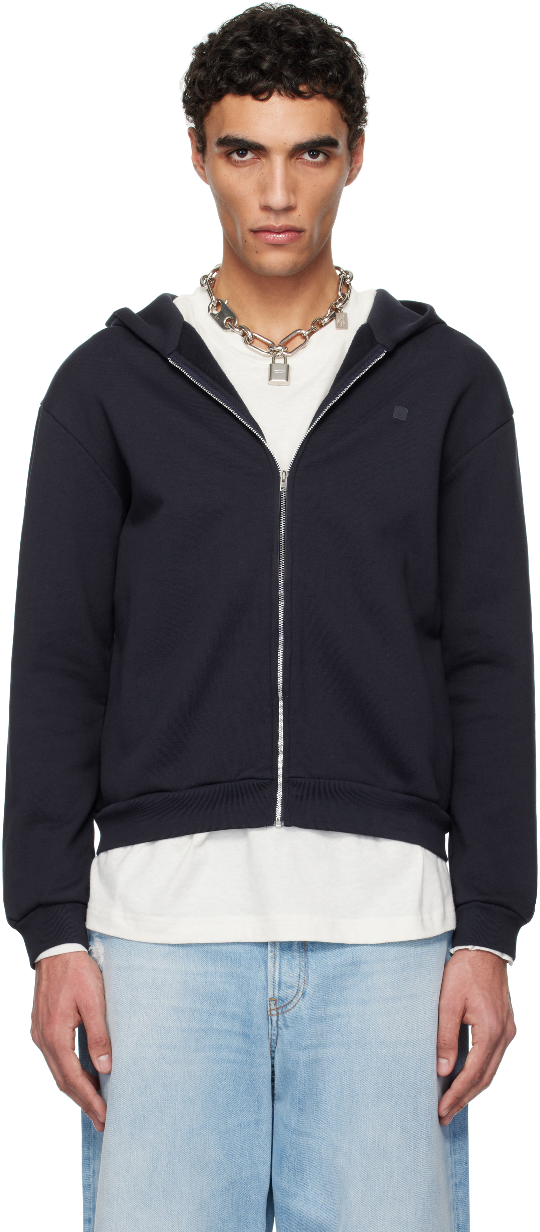 Acne Studios フルジップ パーカー ネイビー S Y2K Acne Studios フルジップ パーカー ネイビー S Y2K - メルカリ