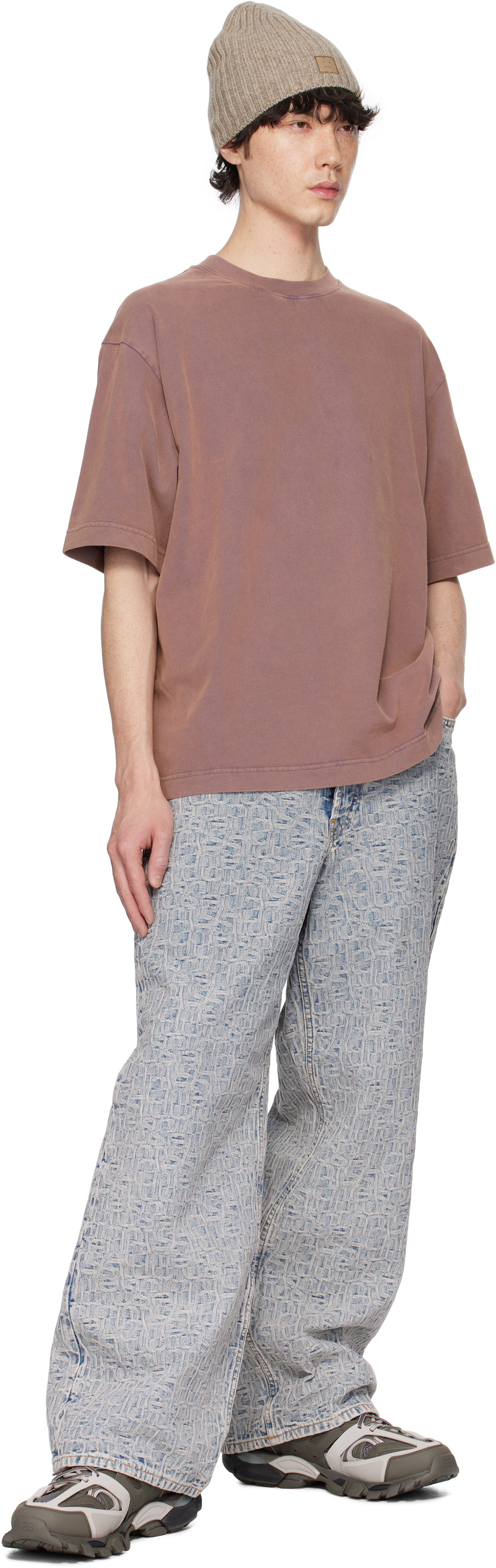 Acne Studios Exford Vintage Tee In Plum Purple | ModeSens