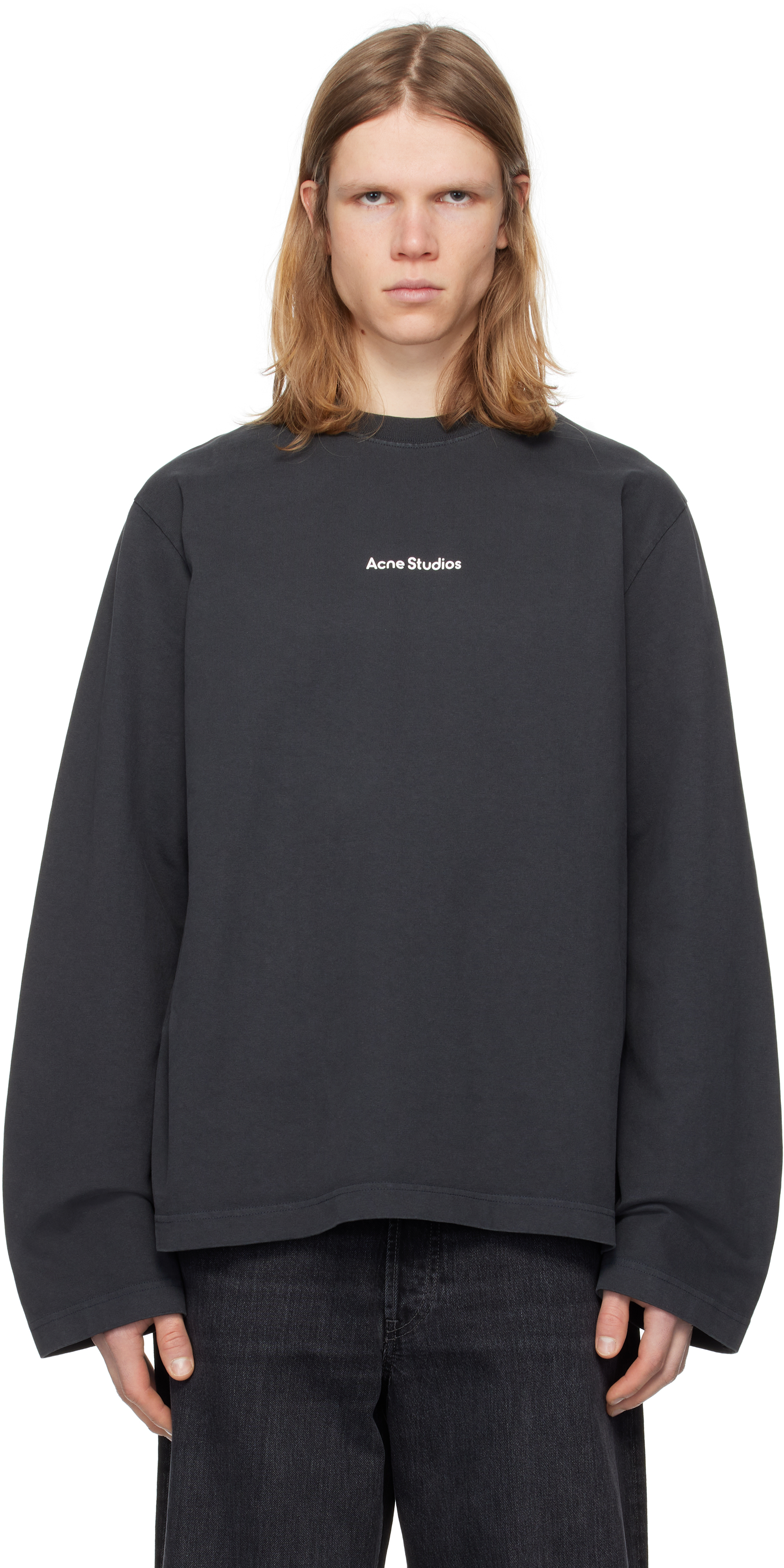 【Acne Studios】レギュラーフィット 長袖Tシャツ Acne Studios - Tシャツ - レギュラーフィット - ブラック