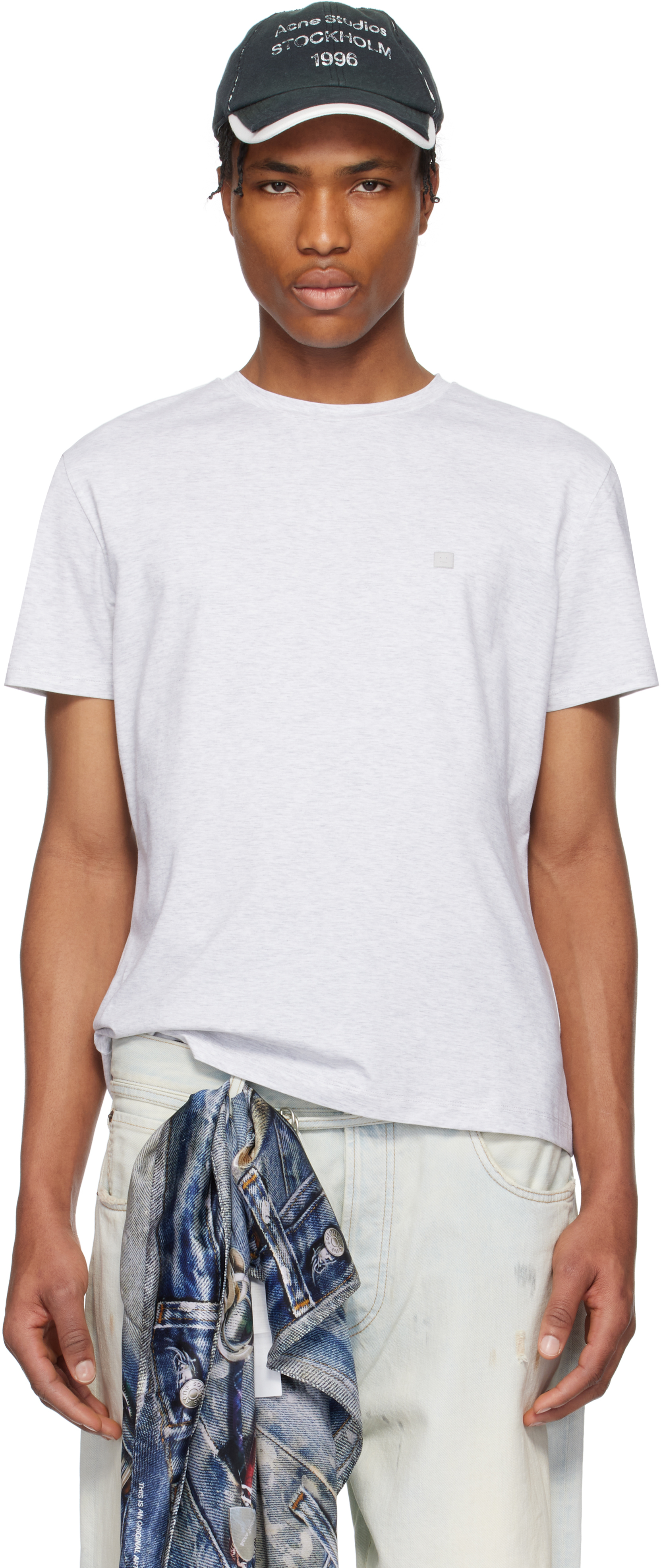 Acne Studios: Gray Regular Fit T-shirt | SSENSE