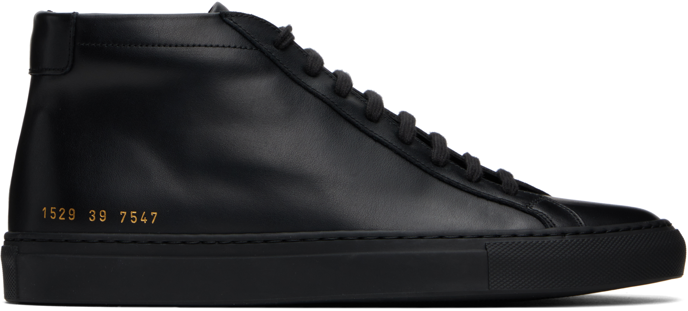 Common Projects: Black Original Achilles Mid Sneakers | SSENSE