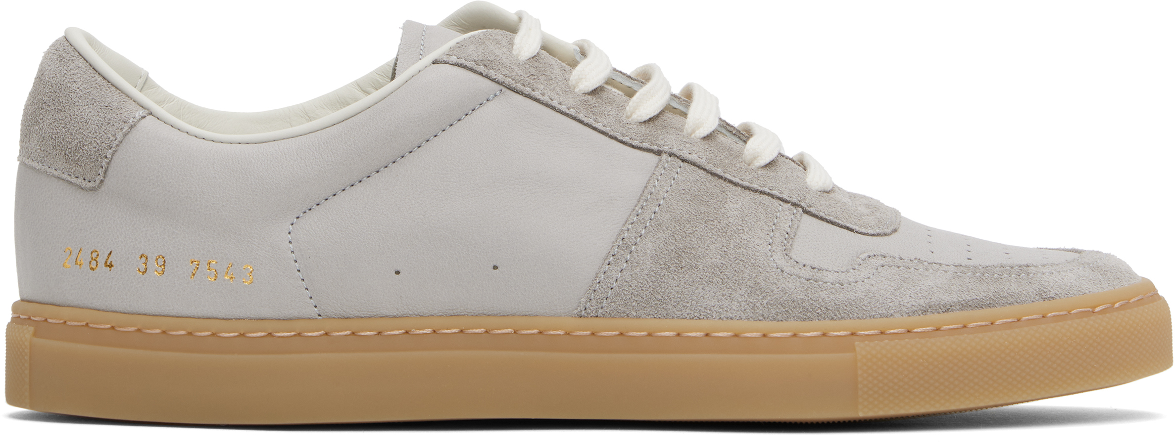 Common Projects Gray Bball Duo Slim Sneakers In 7543 Grey