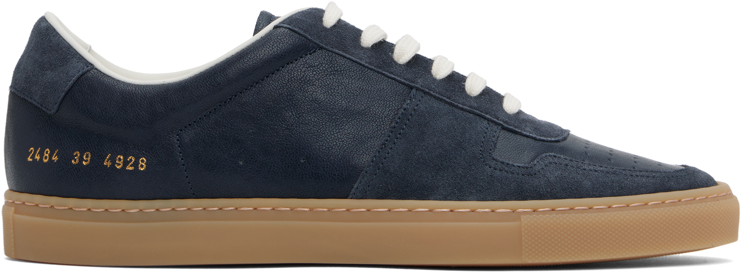 Navy BBall Duo Slim Sneakers by Common Projects on Sale