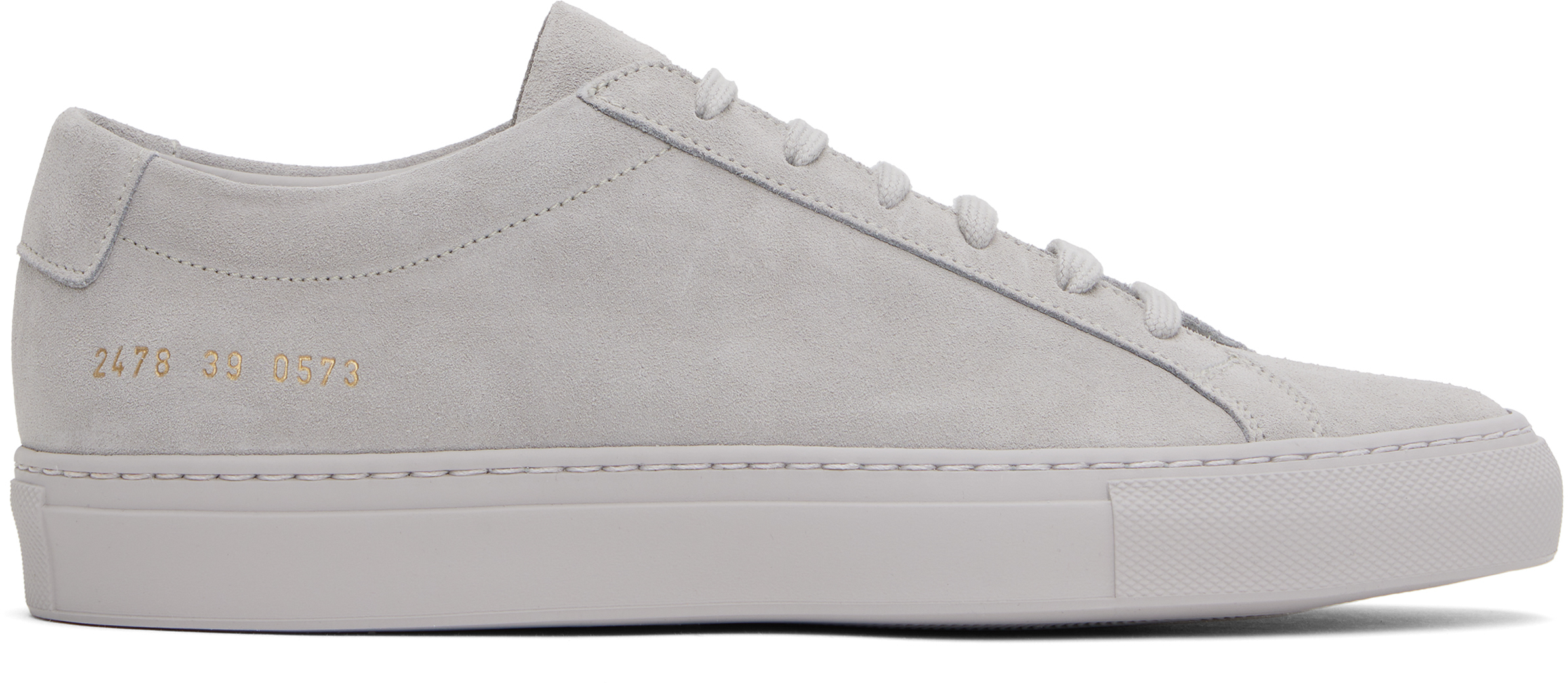 Common Projectsのグレー Achilles Tonal スエード スニーカーが