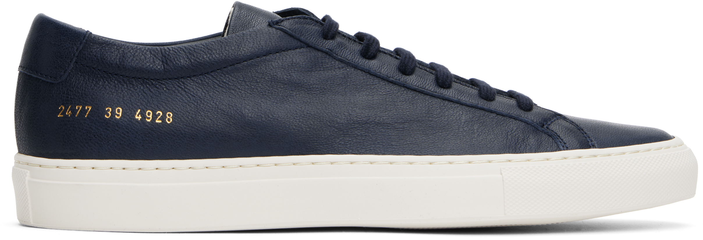 COMMON PROJECTS ネイビー スニーカー 41 Common Projects - Summer Achilles Navy Leather Low Top Sneaker