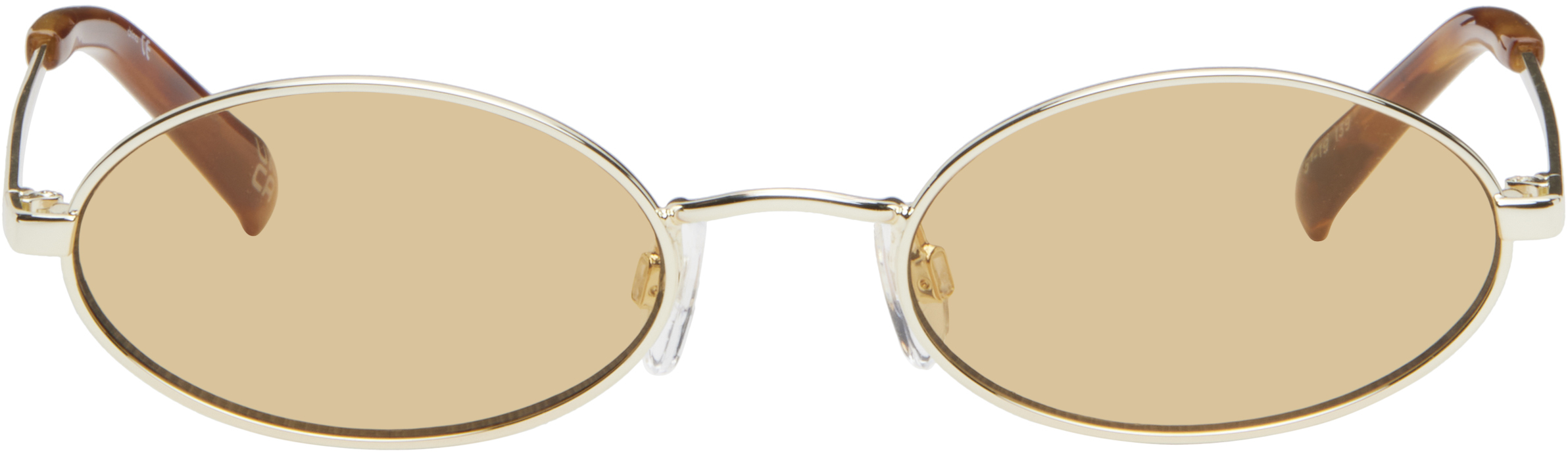 Le Specs Gold Love Train Sunglasses In Metallic