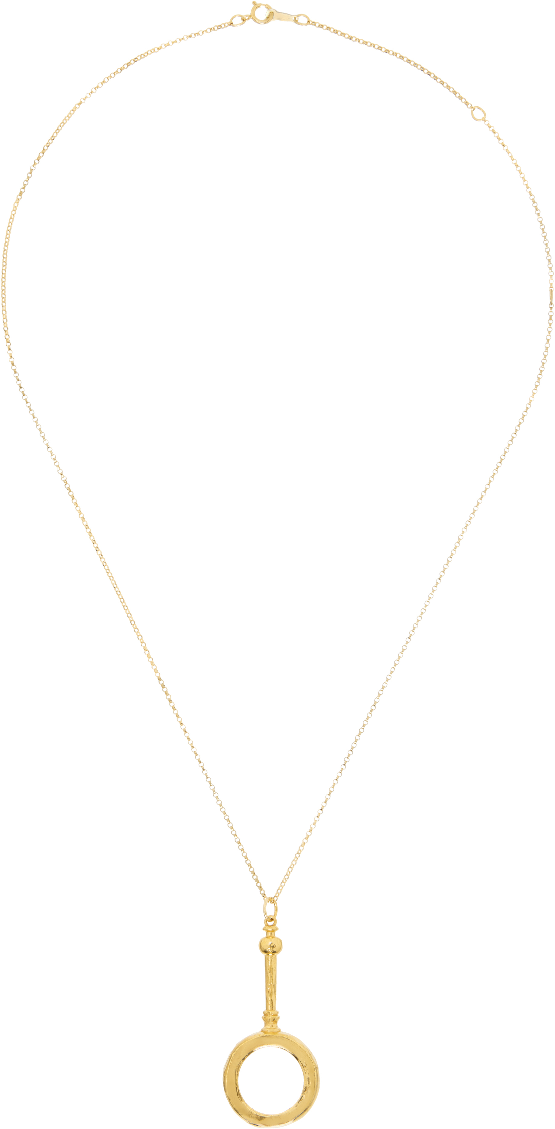 【関税込み】Alighieri ゴールド The Poet’s Lens ネックレス Alighieri: Gold 'The Poet's Lens' Necklace | SSENSE