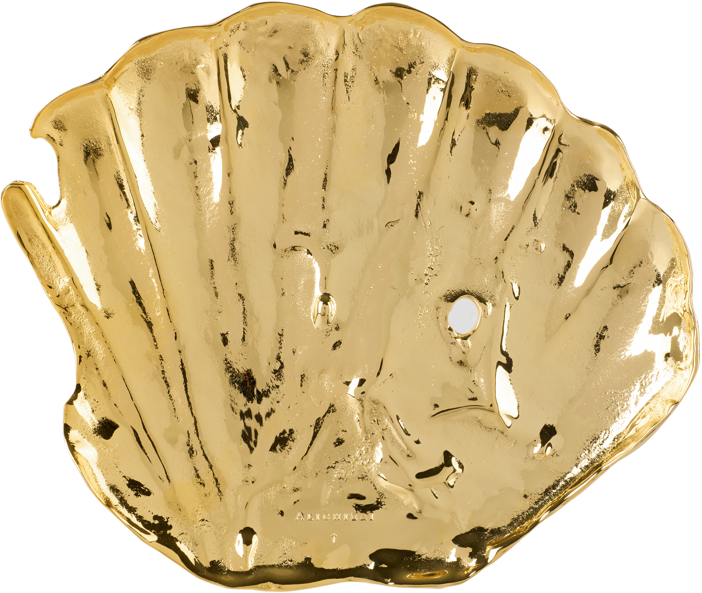 Alighieri Gold 'the Shell Of Clarity' Dish In Gold-plated Brass