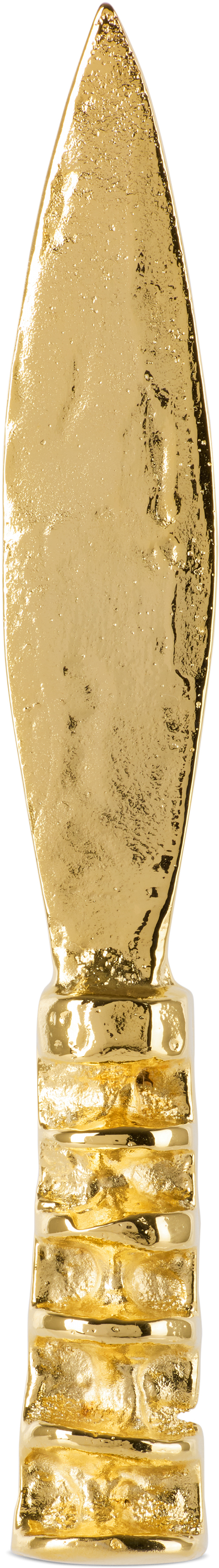Alighieri Ssense Exclusive Gold 'the Totemic Devotion' Butter Knife In Gold-plated Brass