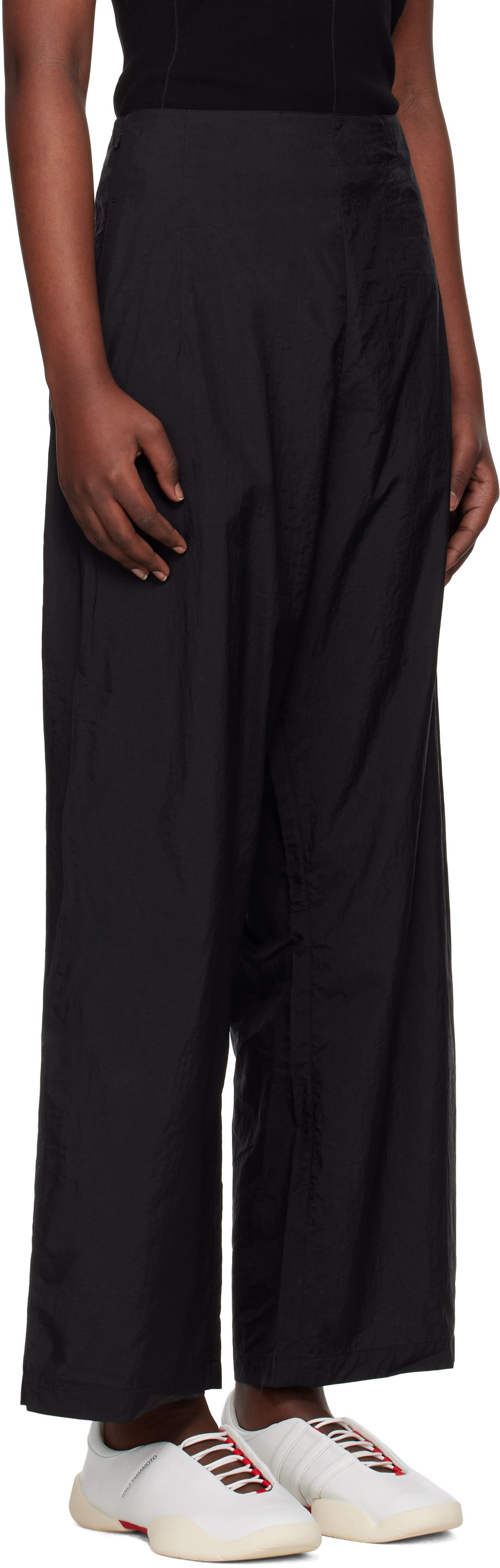 Y-3 Black Nylon Lounge Pants In Black