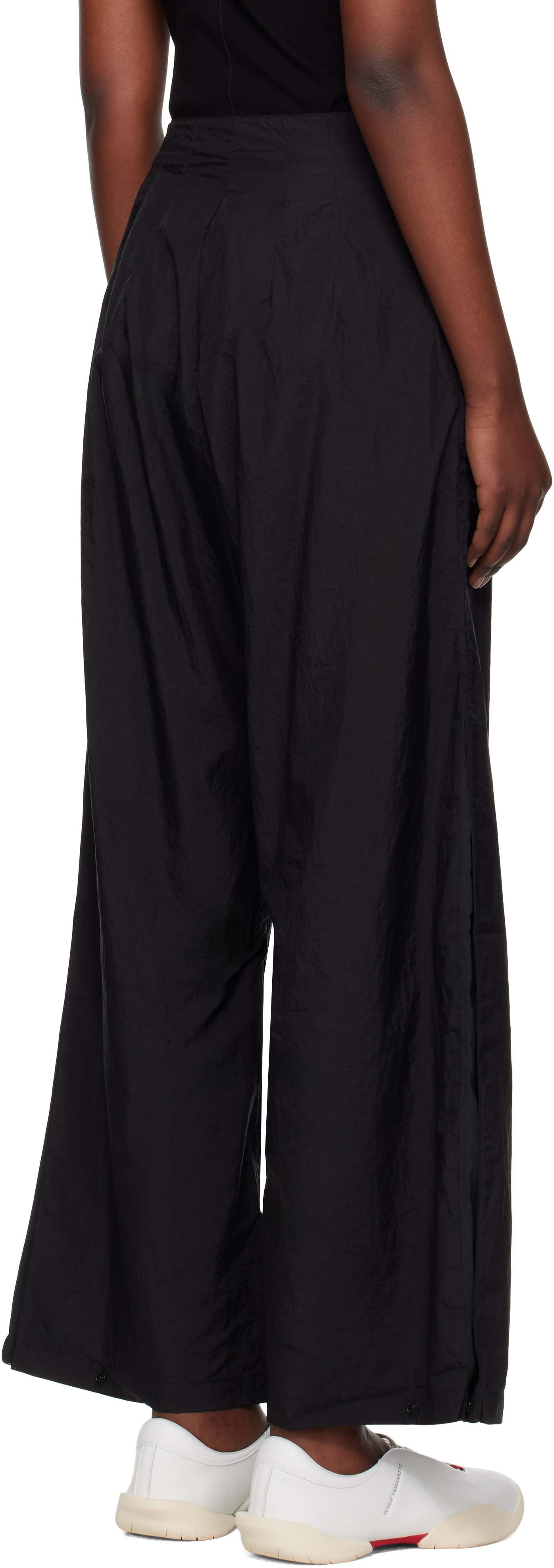 Y-3 Black Nylon Lounge Pants In Black