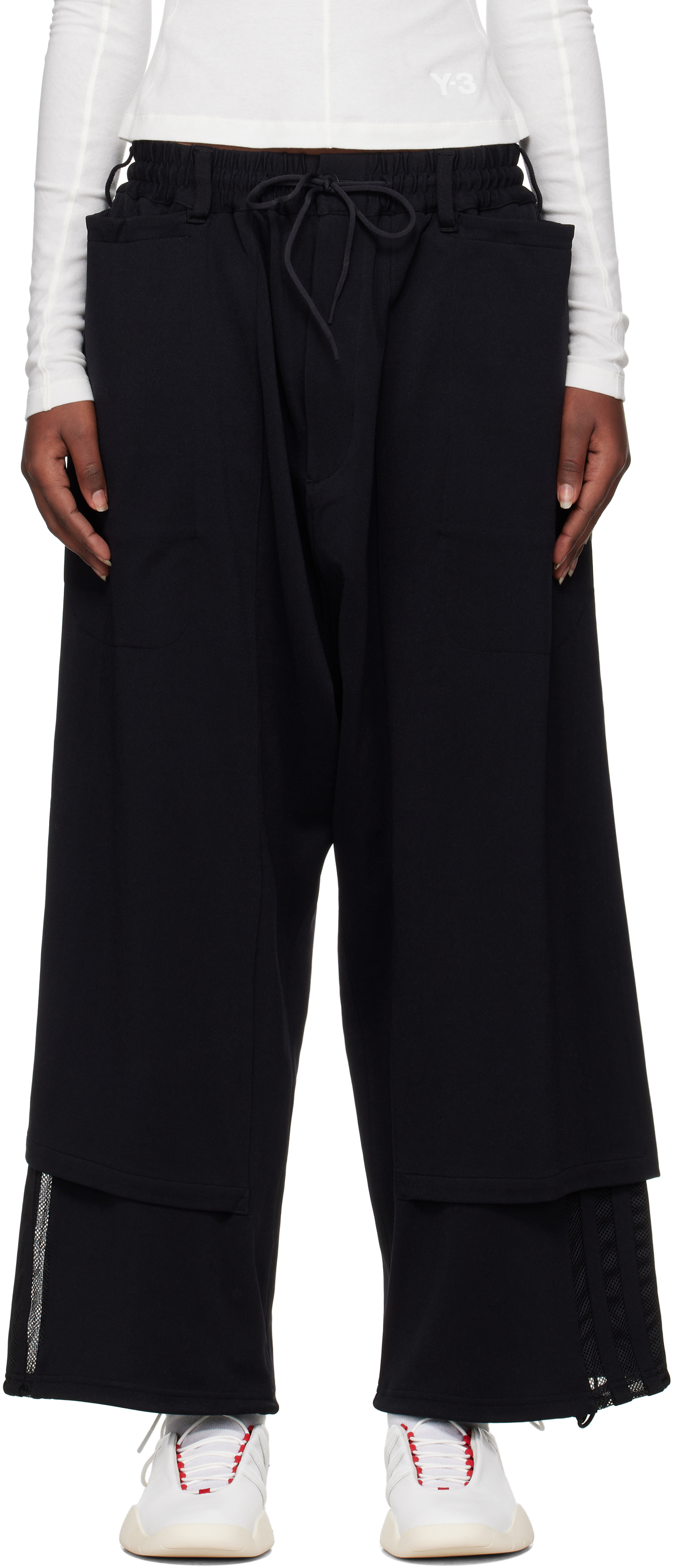 【関税込み】Y-3 ブラック 3-Stripes Openhem TP トラックパンツ Y-3のブラック 3-Stripes Openhem TP トラックパンツがセール中