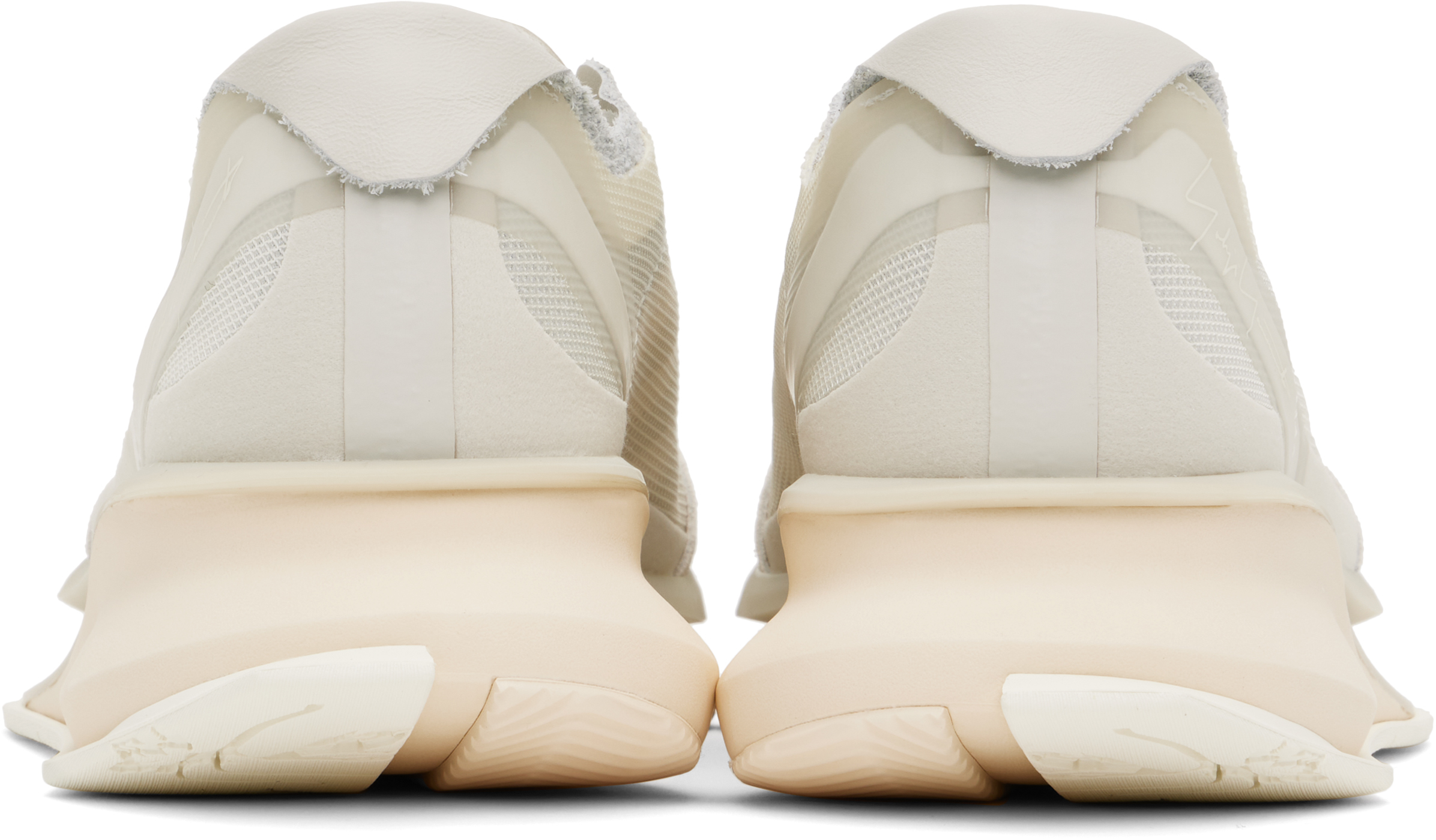 Y-3 Beige S-gendo Run Sneakers In White/talc