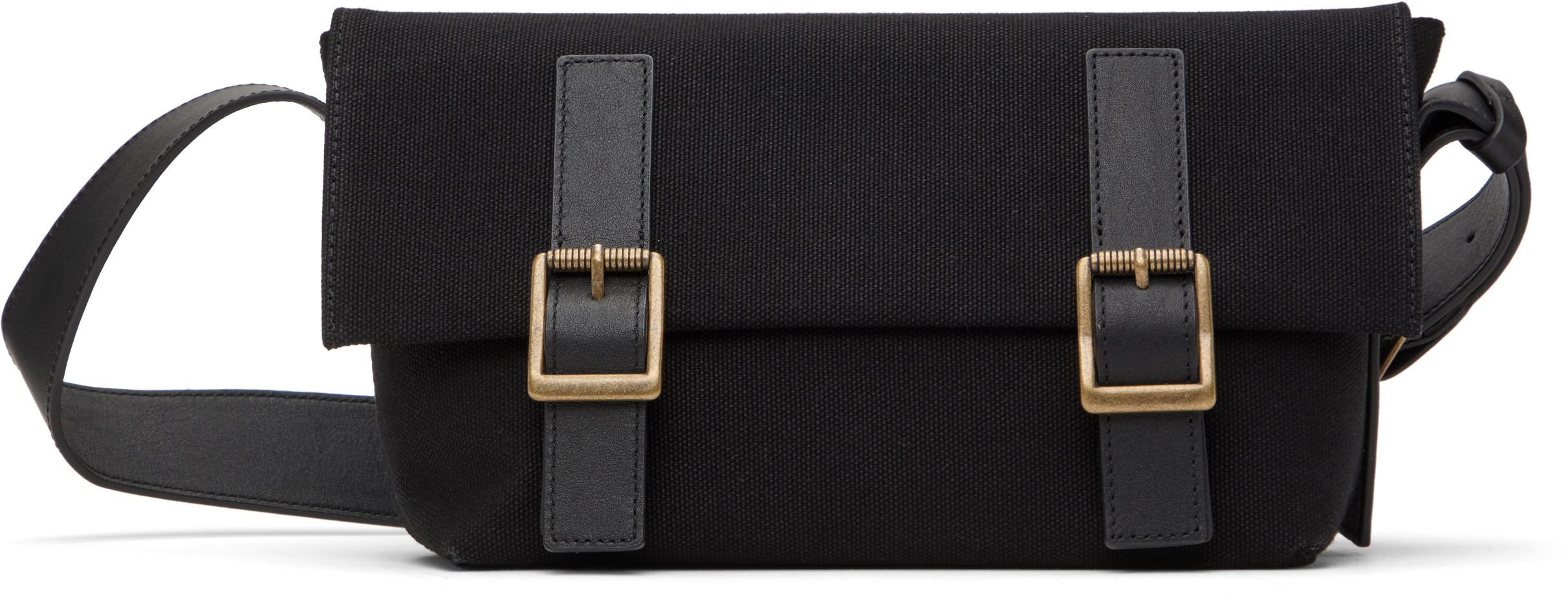 Black Folded Satchel Bag