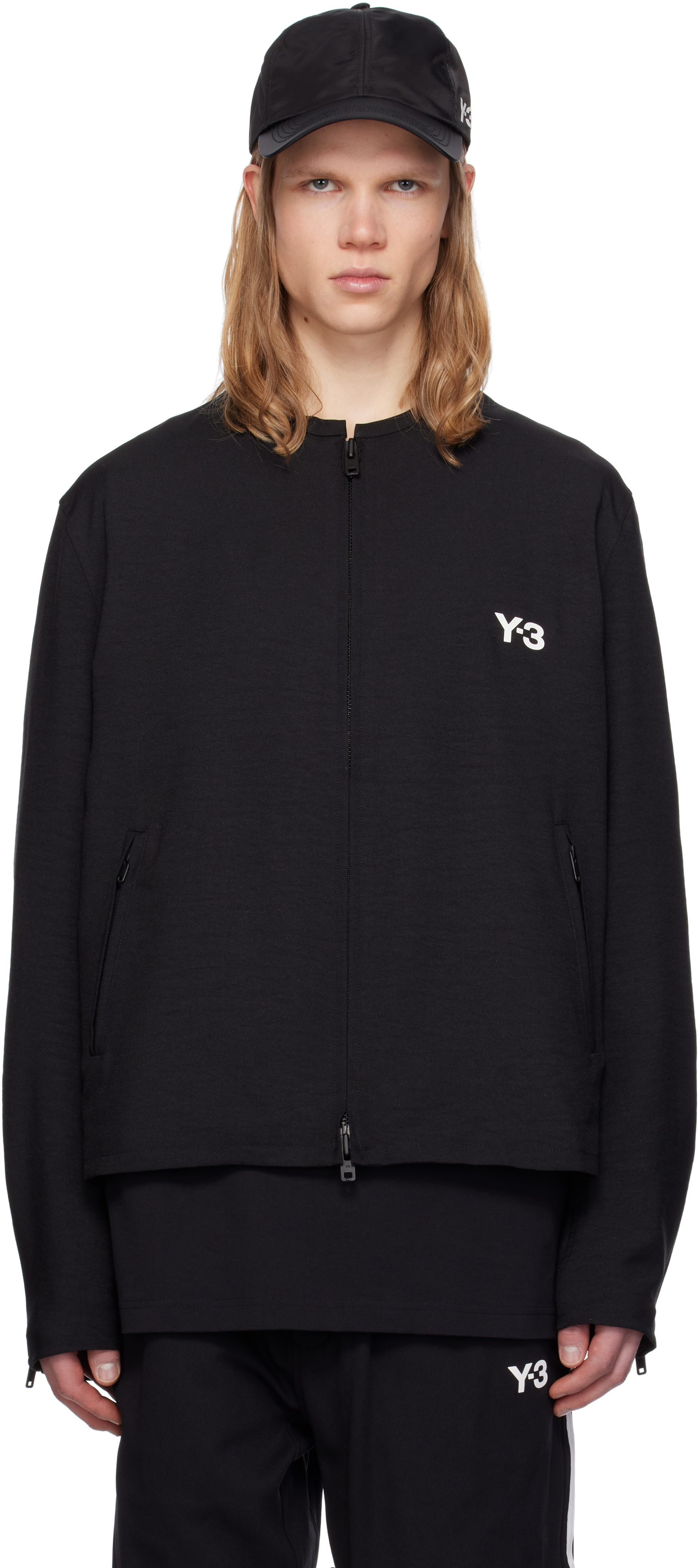 Y-3 Logo-print Jacket In Black