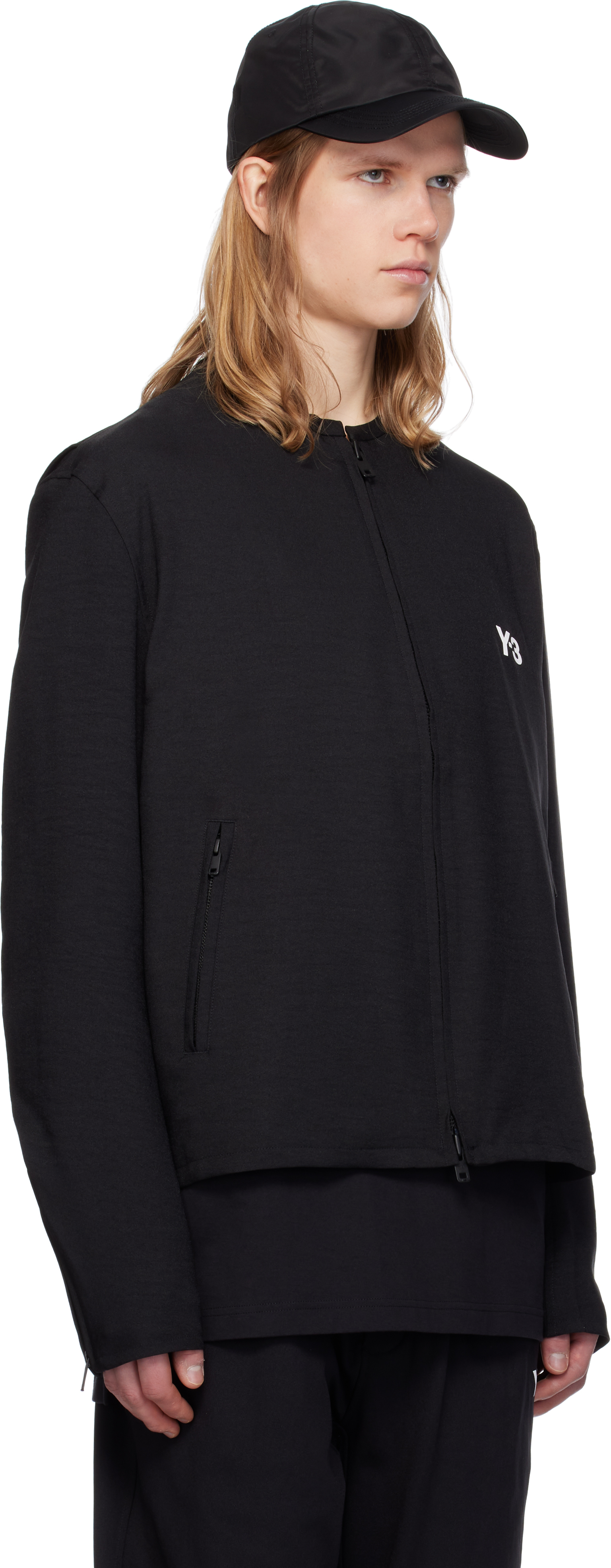 Y-3 Logo-print Jacket In Black