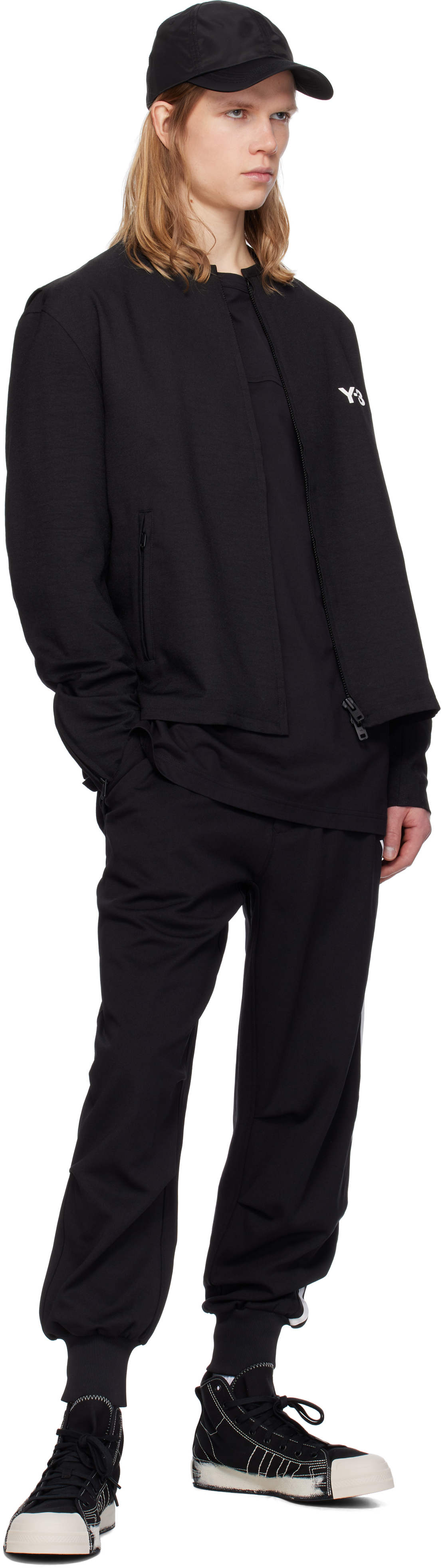 Y-3 Logo-print Jacket In Black