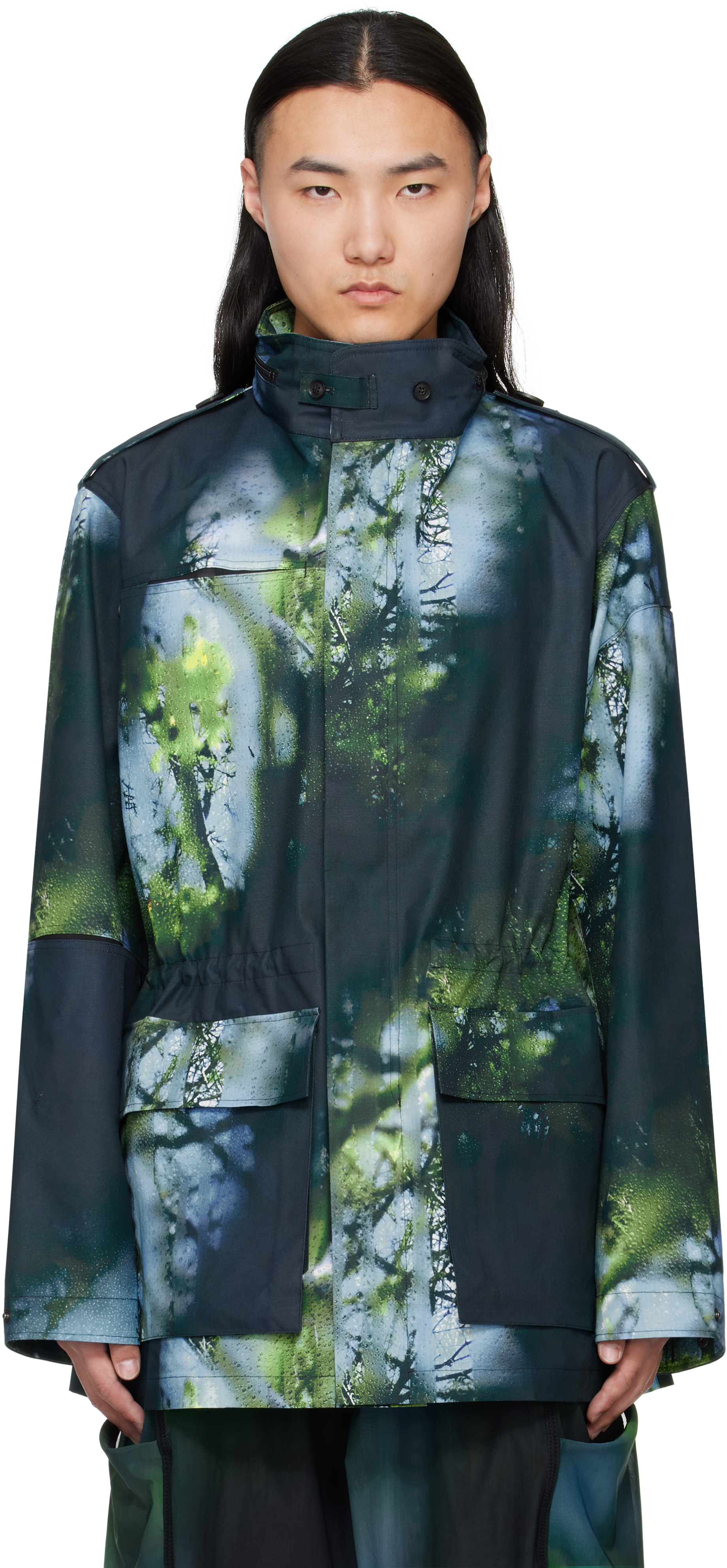 Green 
Blue AOP Field Jacket