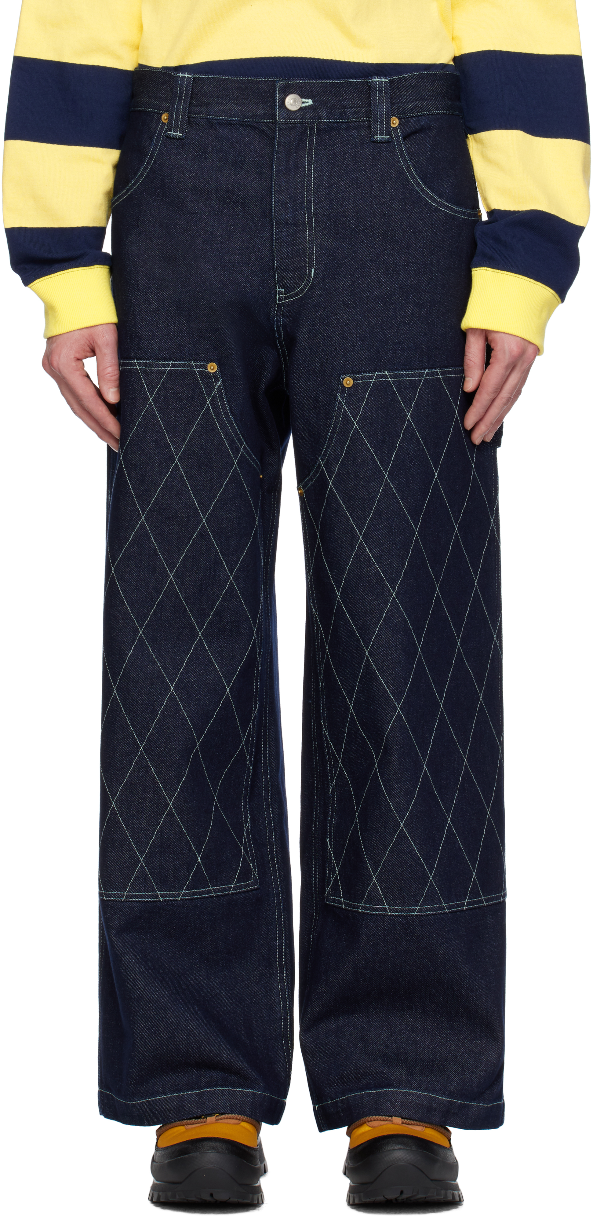 Navy Wide Carpenter Jeans