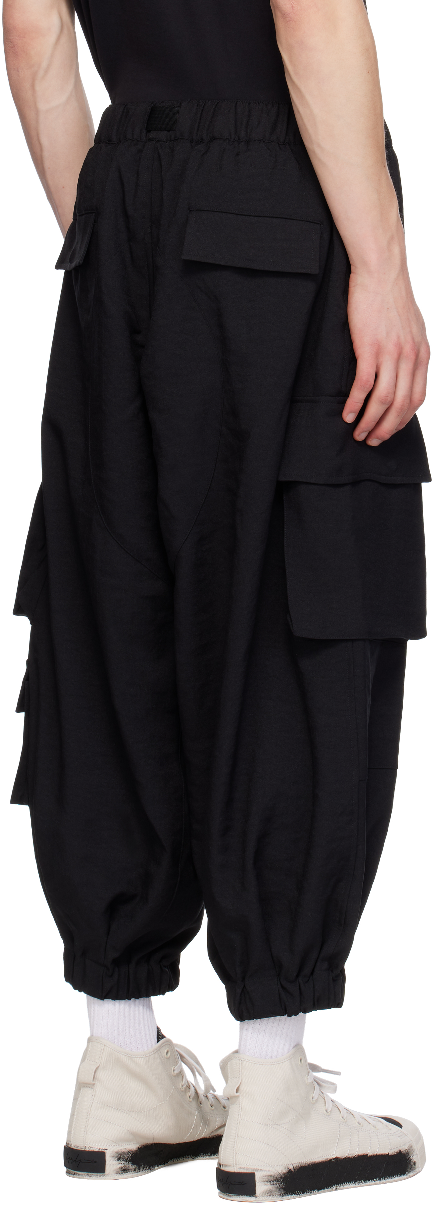 Y-3 Black M Sports Uniform Cuff Cargo Pants In Black