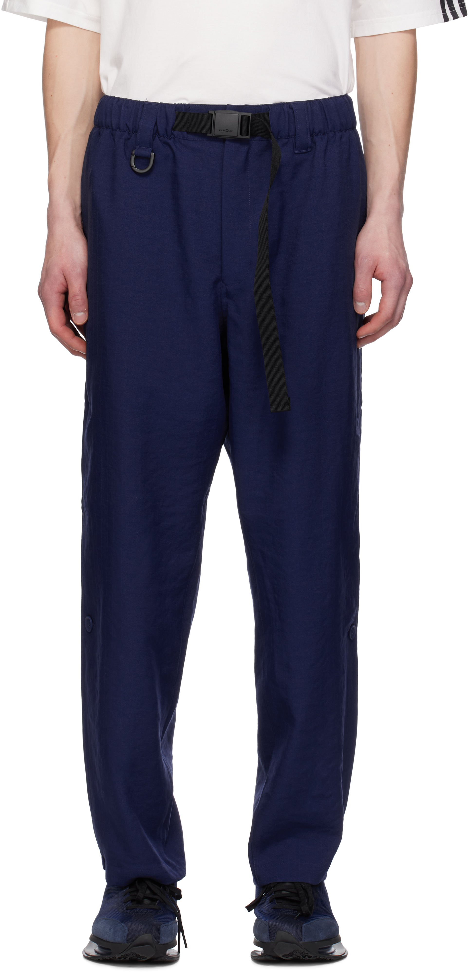 Y-3 Blue Sports Uniform 3 Stripes Sweatpants In Blue