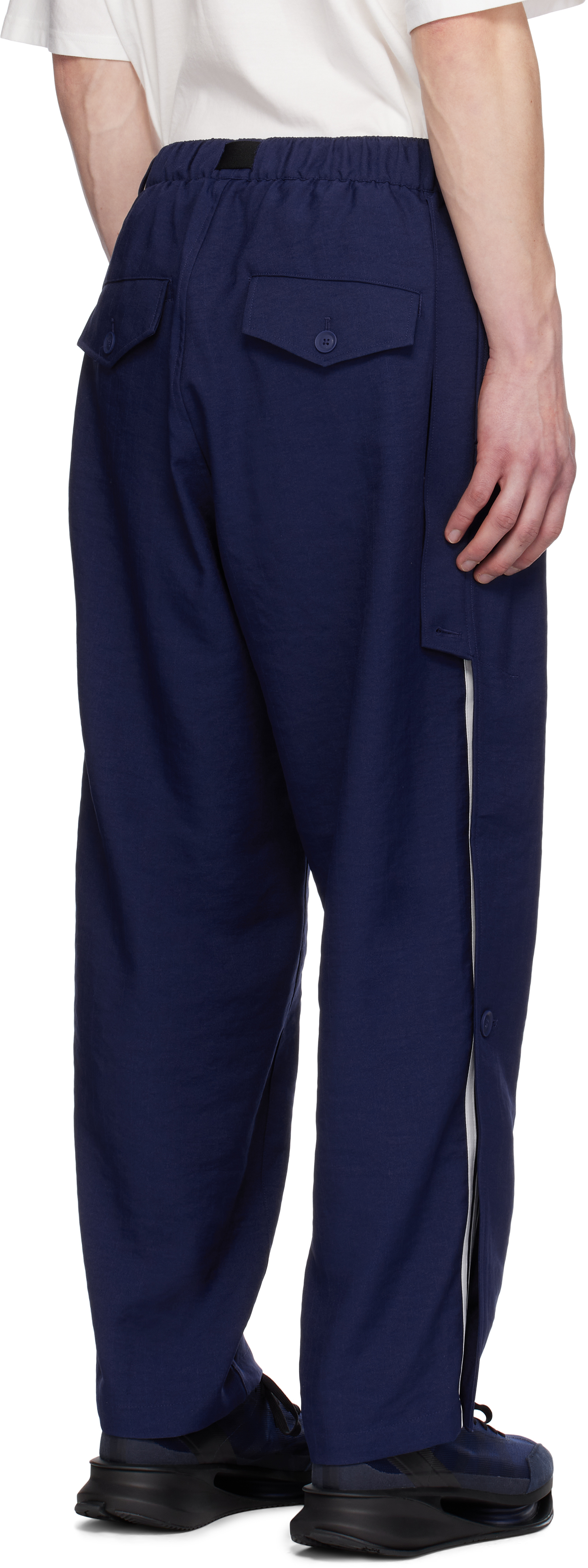 Y-3 Blue Sports Uniform 3 Stripes Sweatpants In Blue