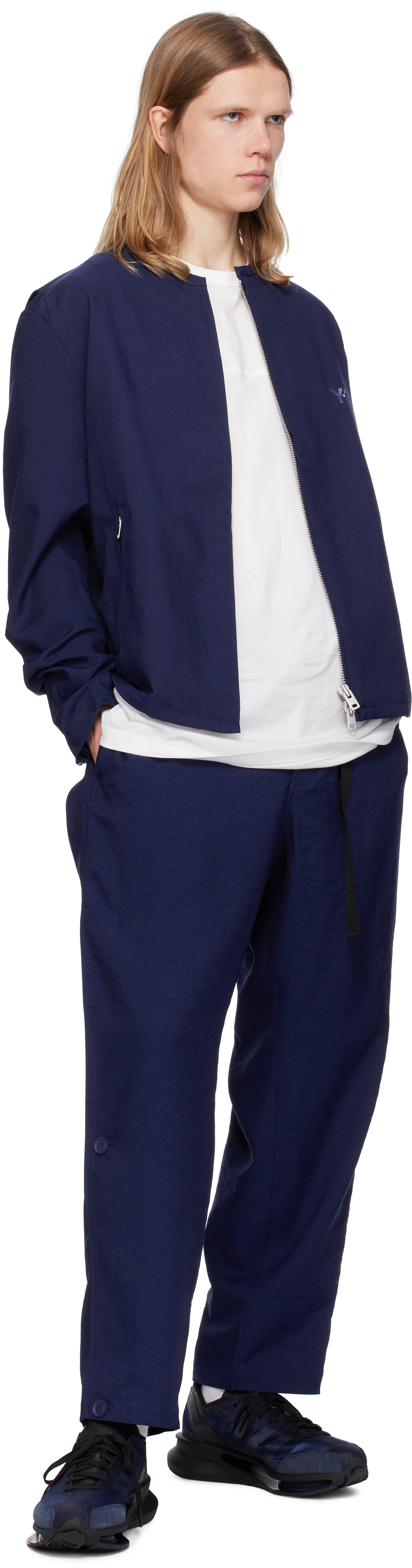 Y-3 Blue Sports Uniform 3 Stripes Sweatpants In Blue