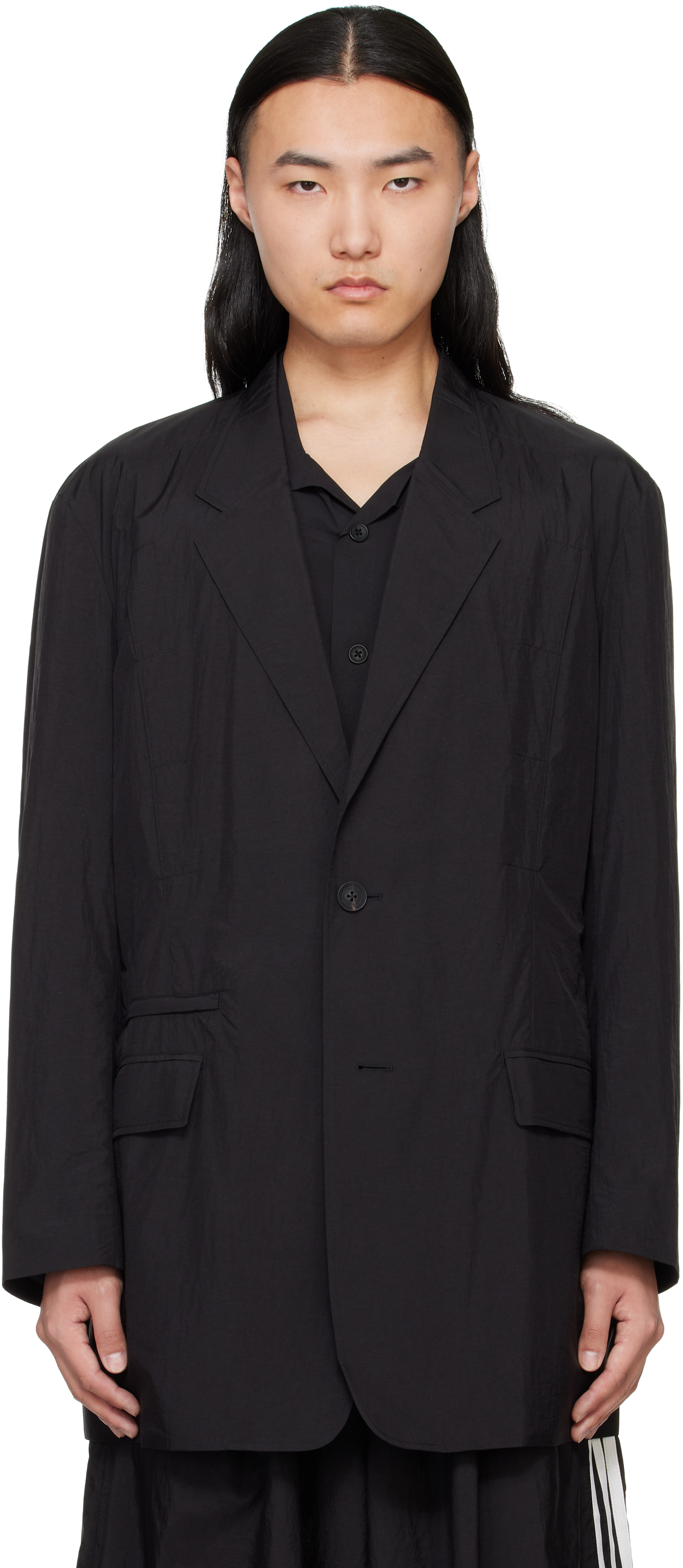 Black Nylon Blazer