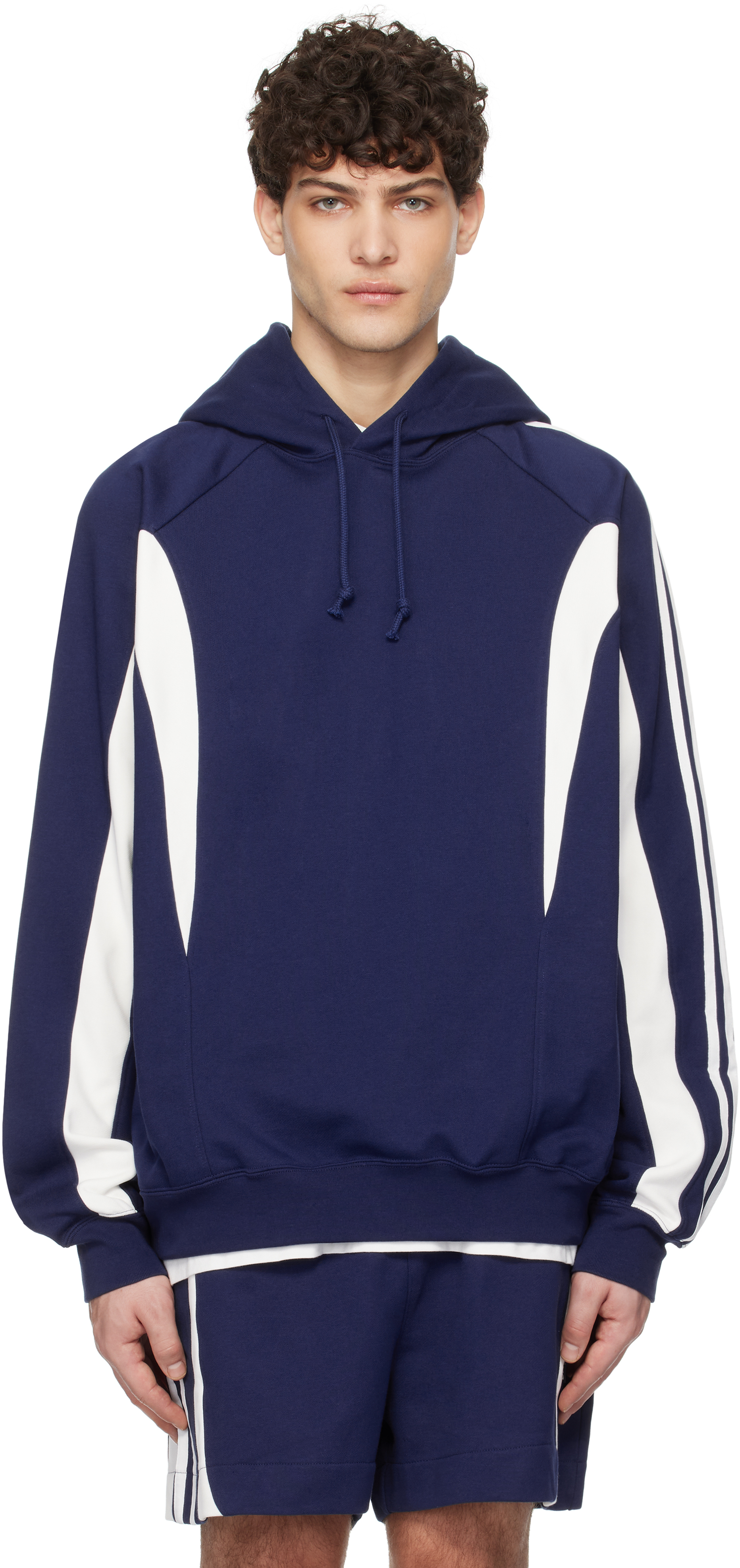 Blue Cut Line Hoodie