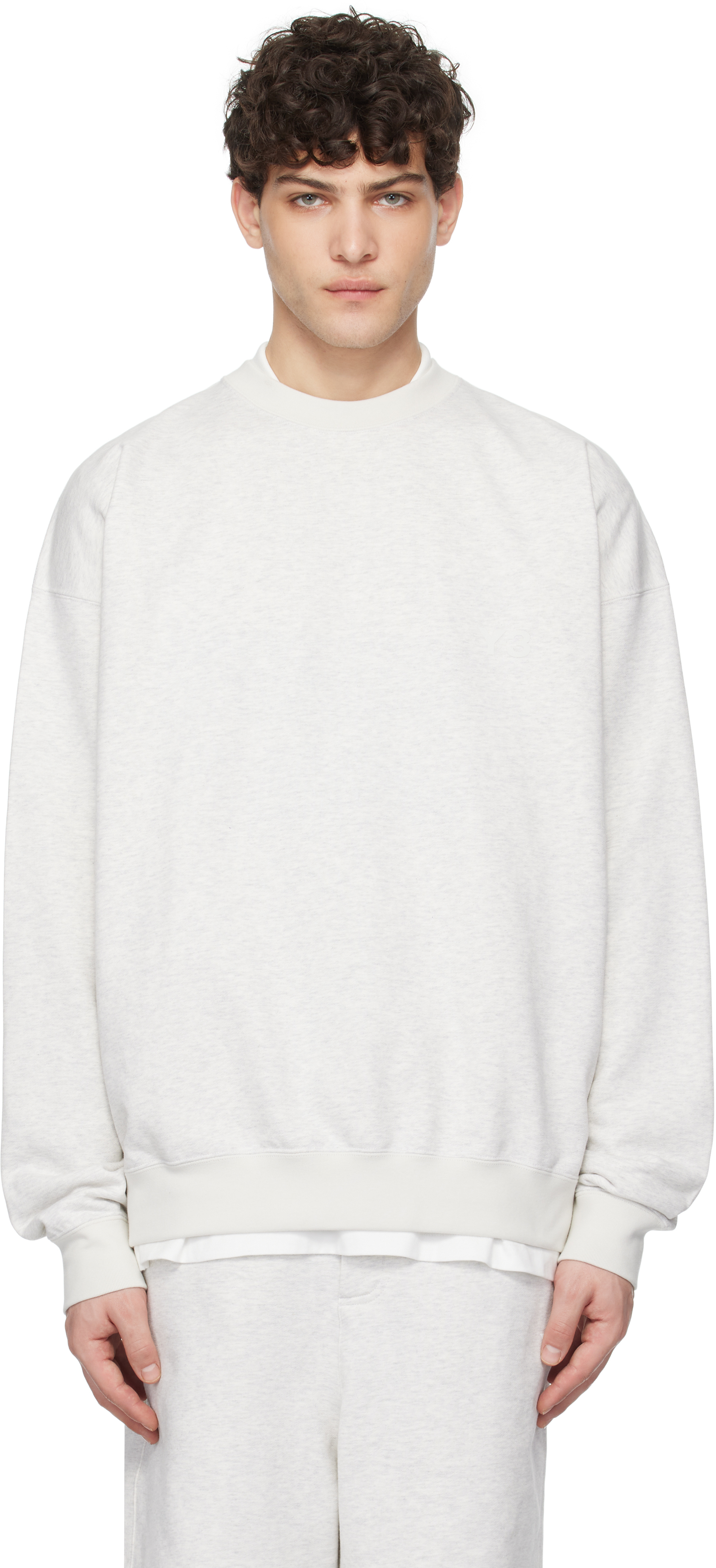 Gray French Terry Crew Sweatshirt