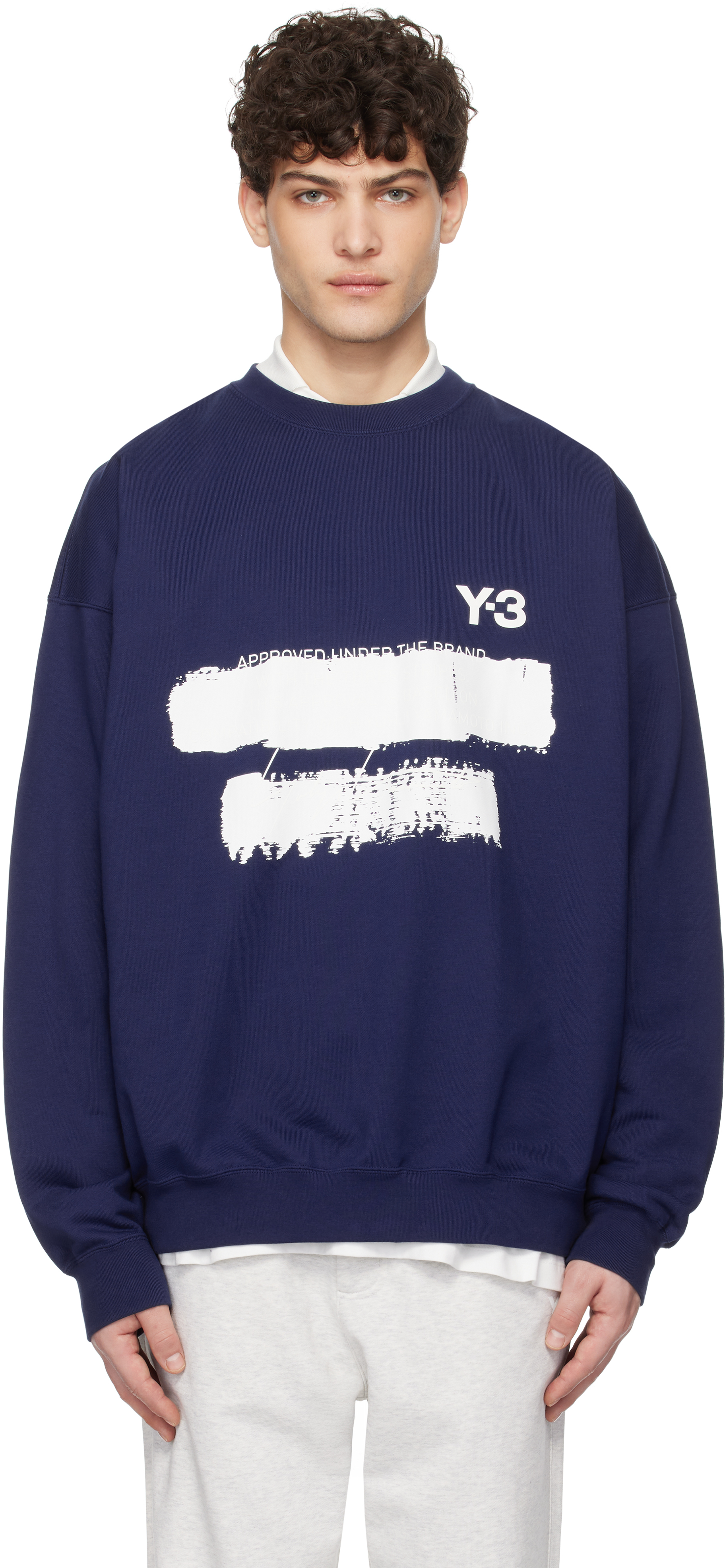 Blue Graphic Crew Sweatshirt