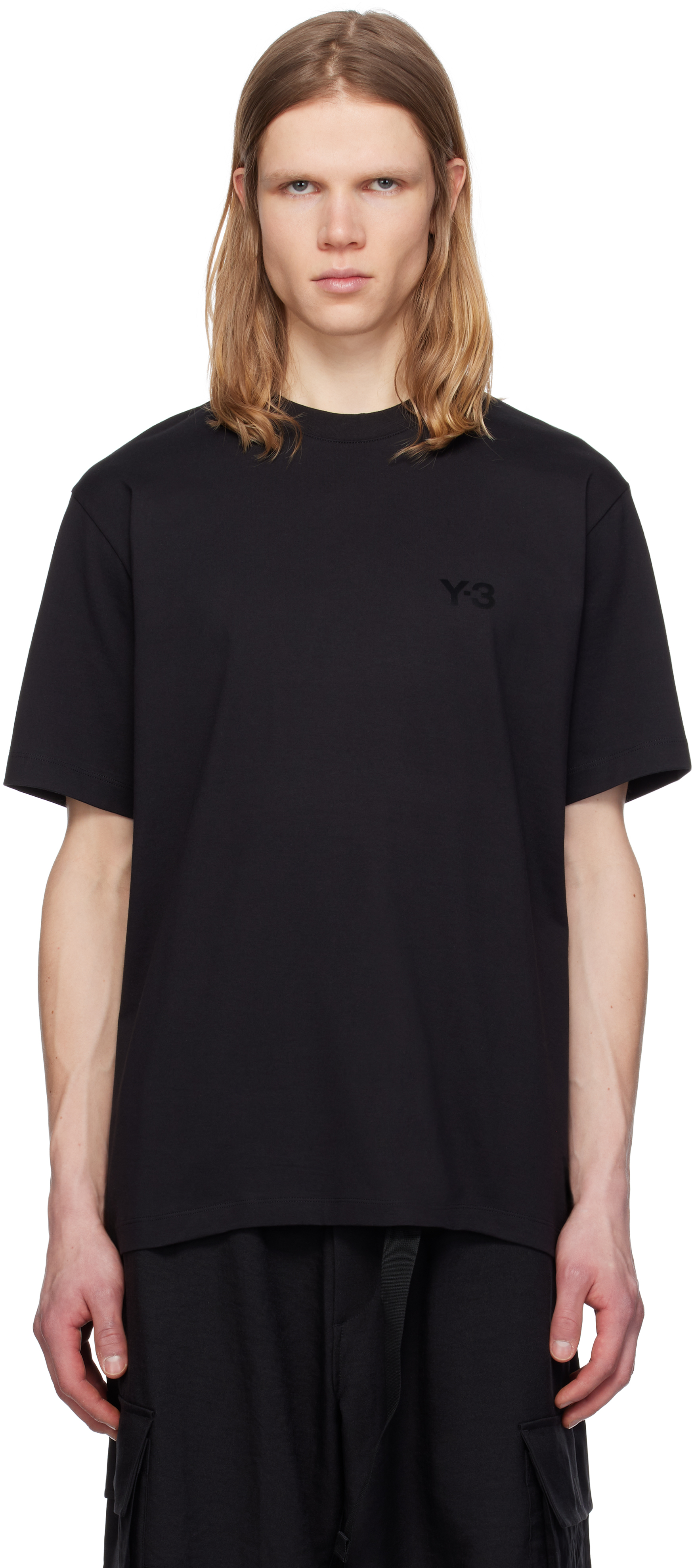 Black Regular Short Sleeve T-shirt by Y-3 on Sale
