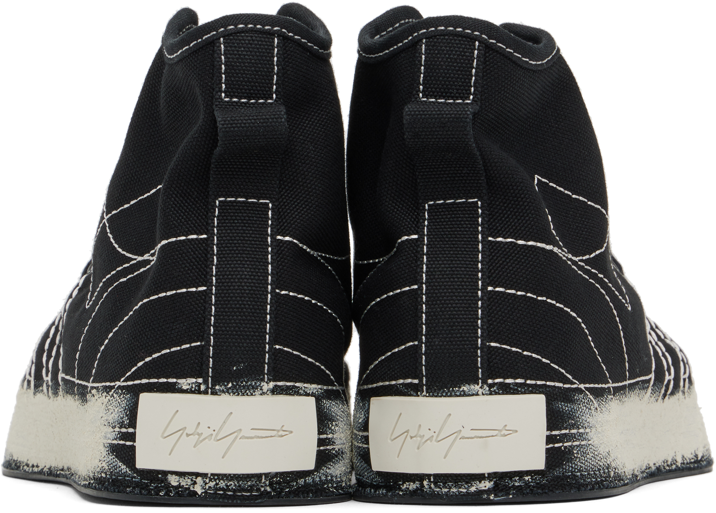 Y-3 Black Nizza Hi Sneakers In Black