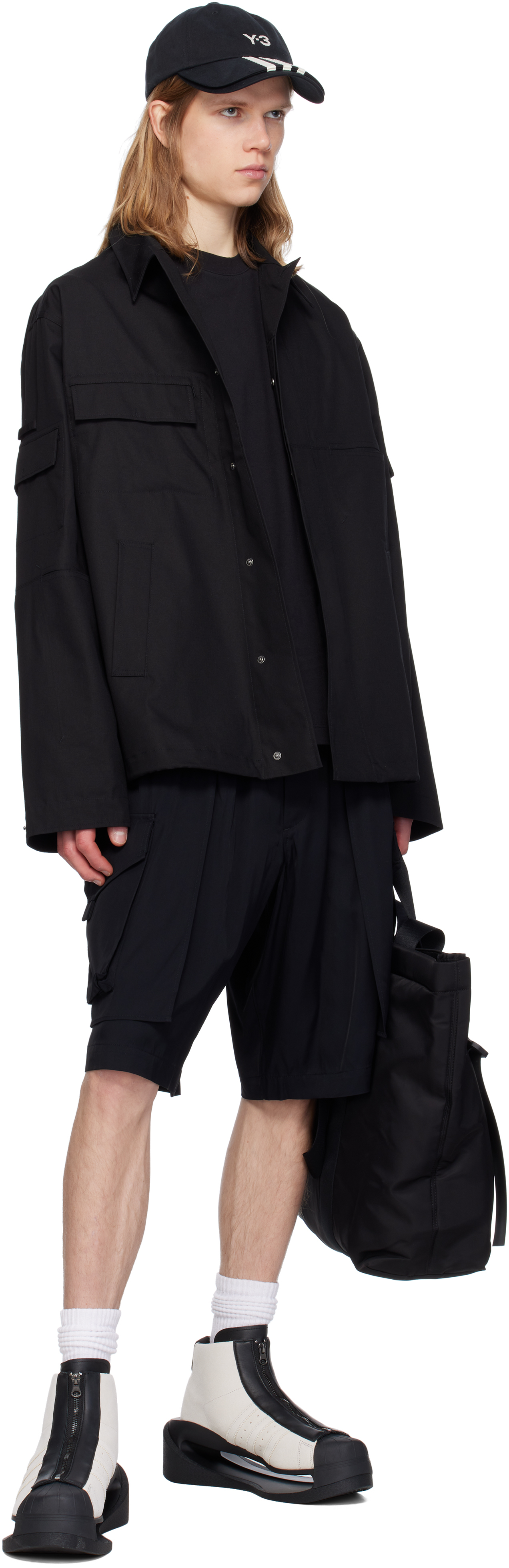Y-3 Off-white Gendo Pro Model Sneakers In Talc/talc/black